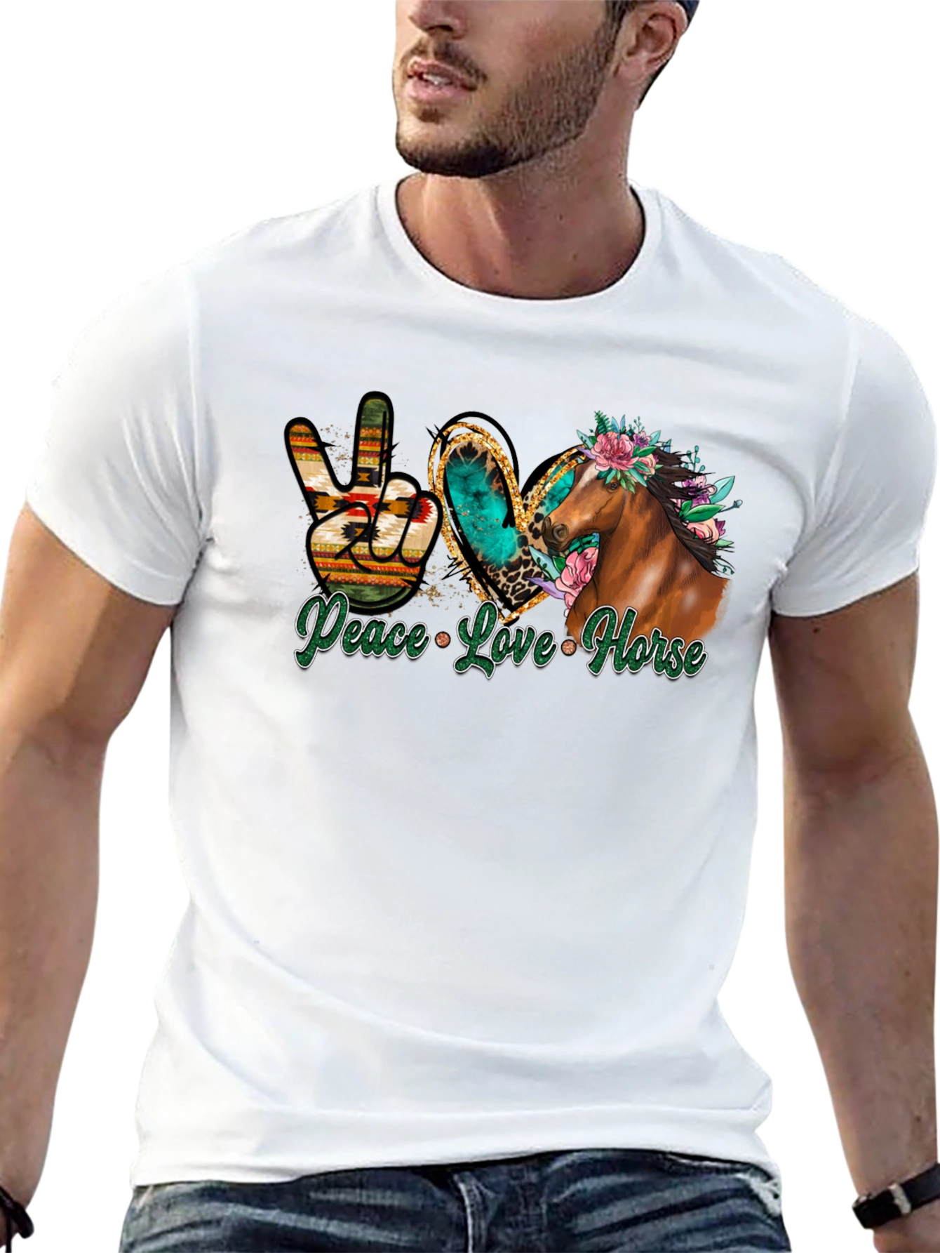Peace Love Horse Graphic Tee