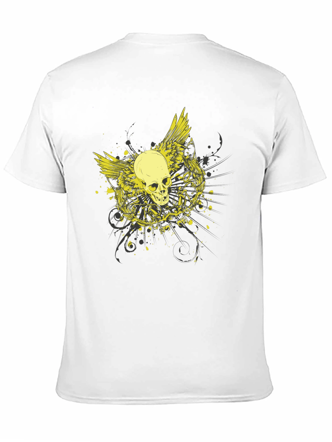 Skull Wings Graphic Black Tee