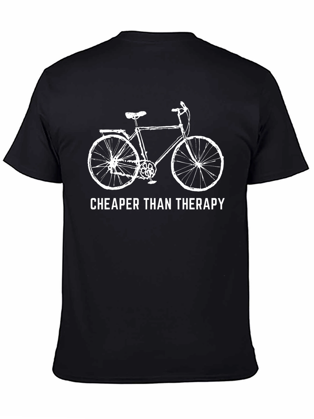 Cheaper Than Therapy Bicycle Graphic T-Shirt