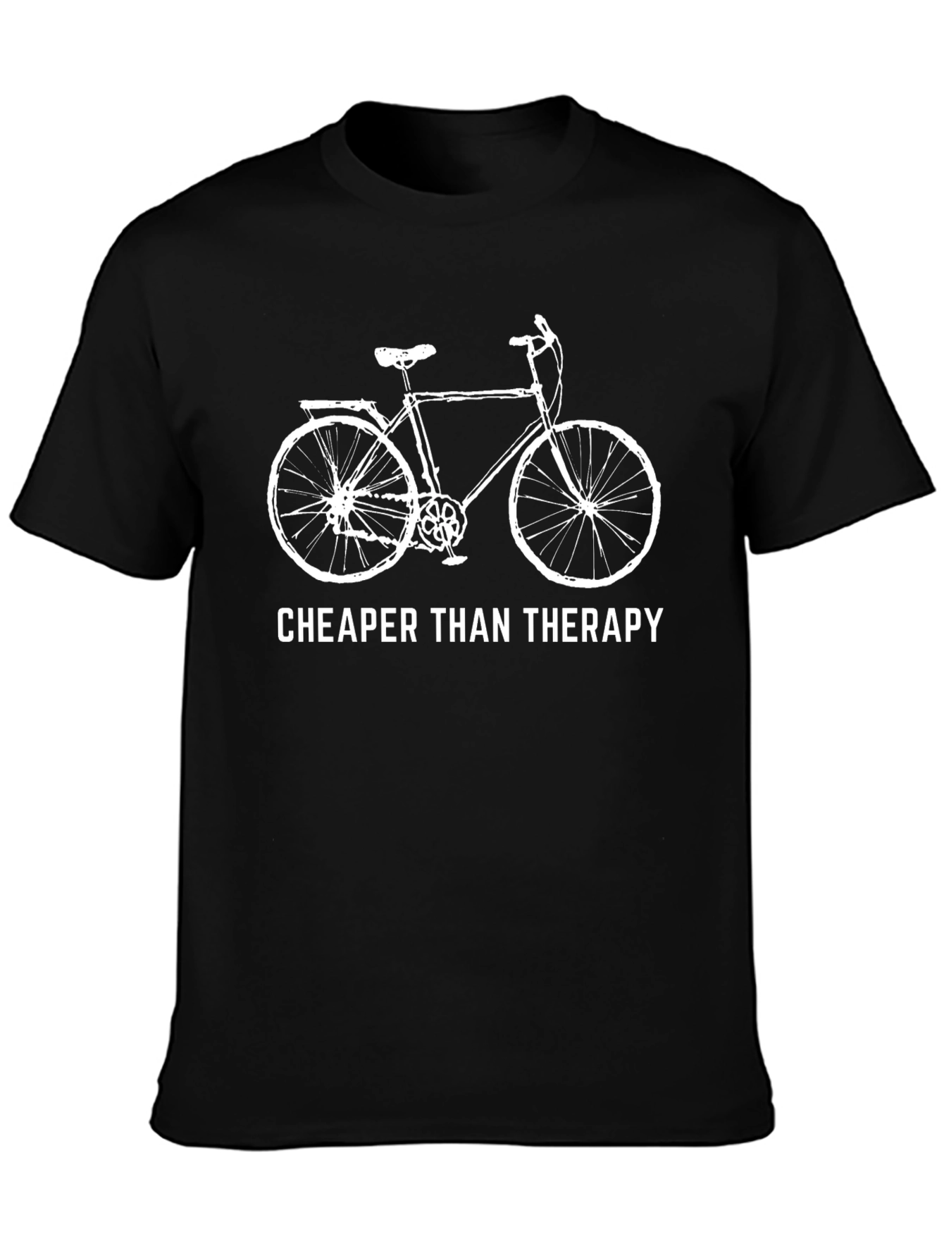 Cheaper Than Therapy Bicycle Graphic T-Shirt