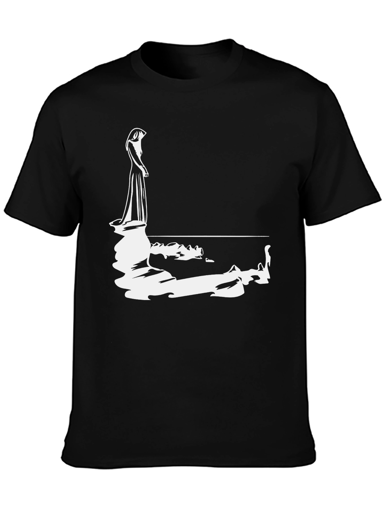 Woman Reflection Graphic Tee - Black