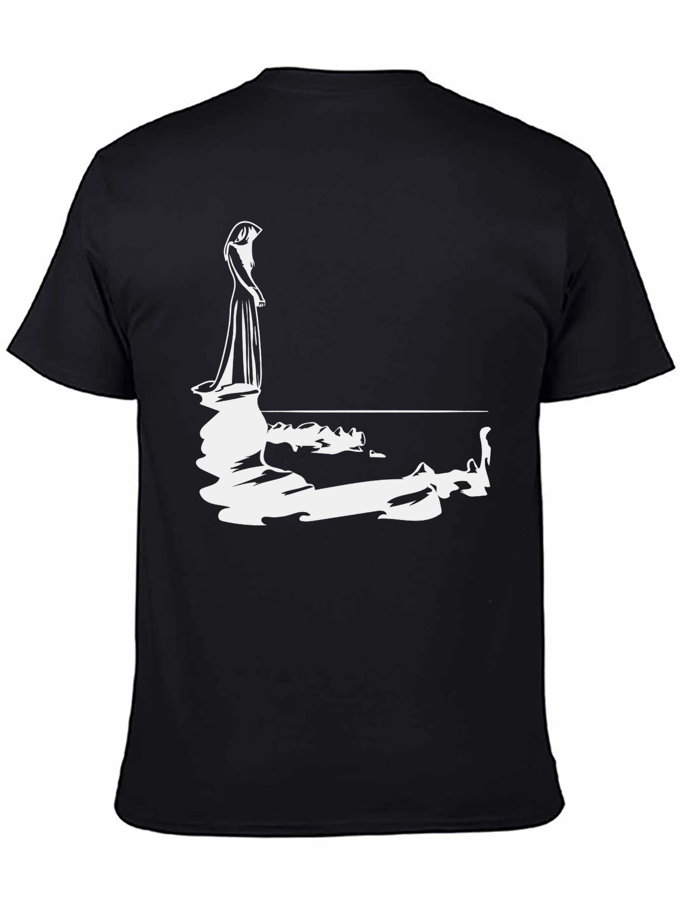 Woman Reflection Graphic Tee - Black