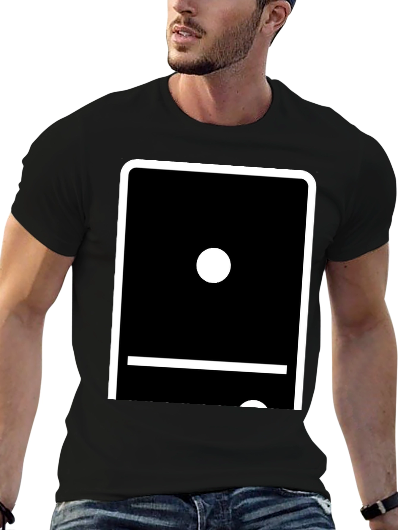 Domino Double Blank T-Shirt - Unique Graphic Tee
