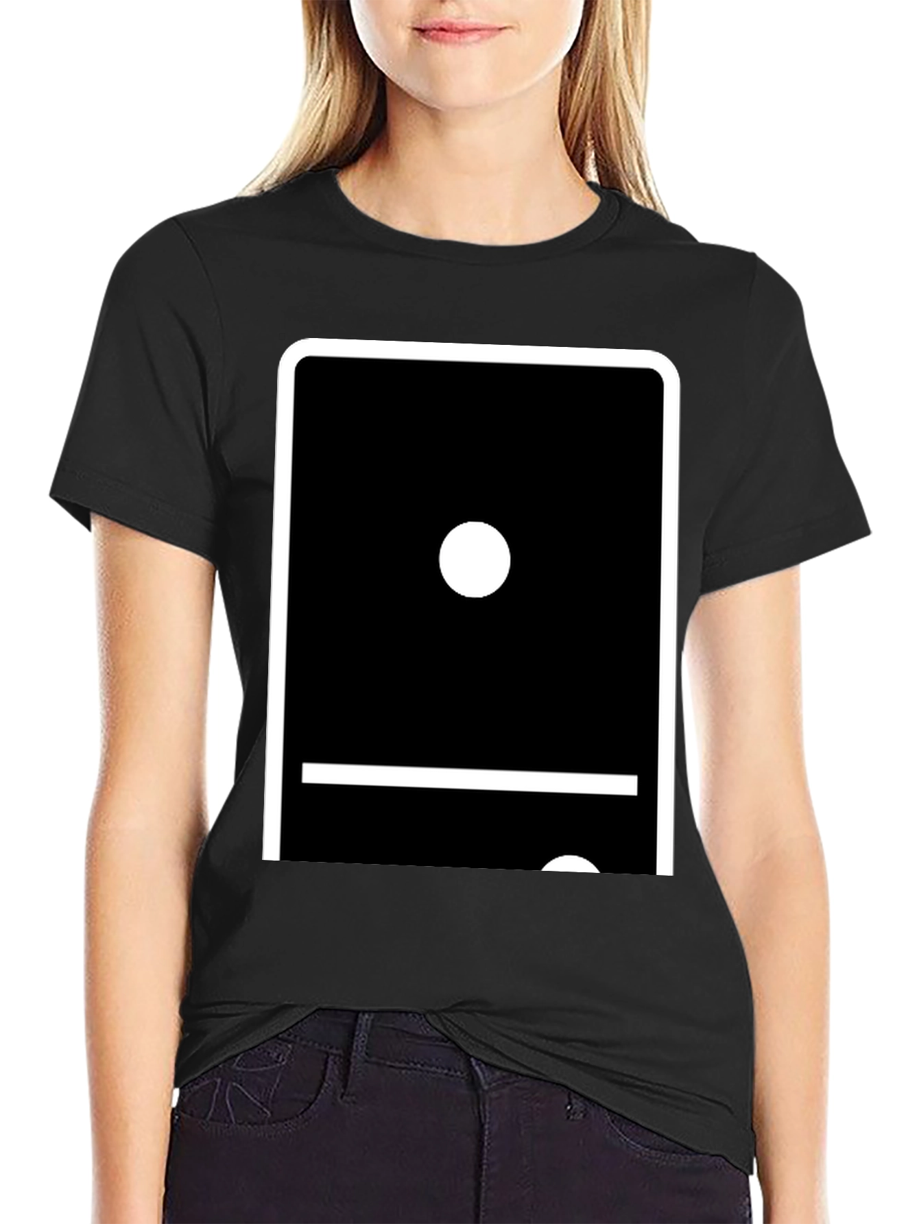 Domino Double Blank T-Shirt - Unique Graphic Tee