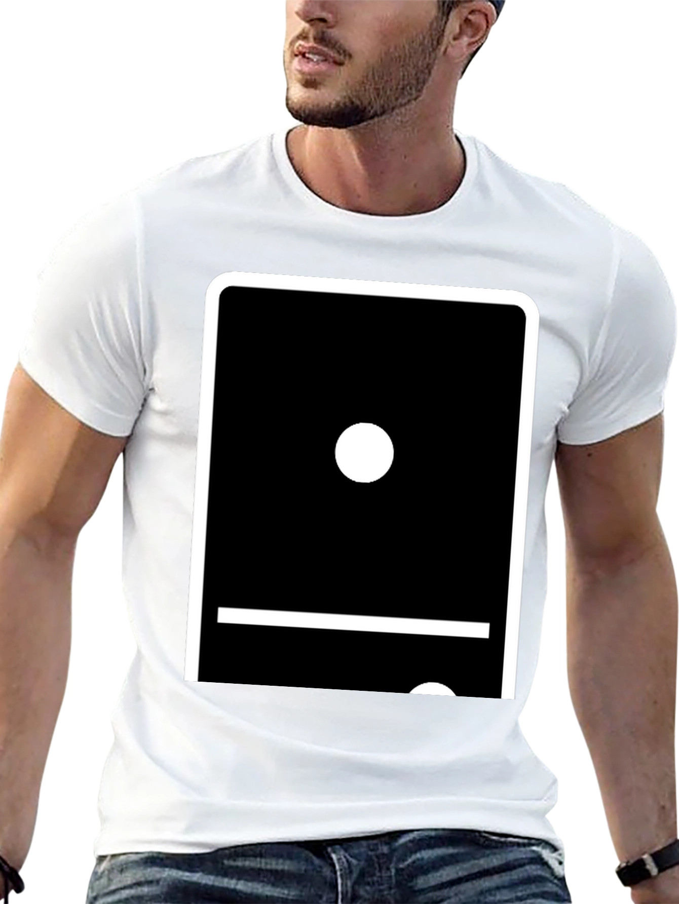 Domino Double Blank T-Shirt - Unique Graphic Tee