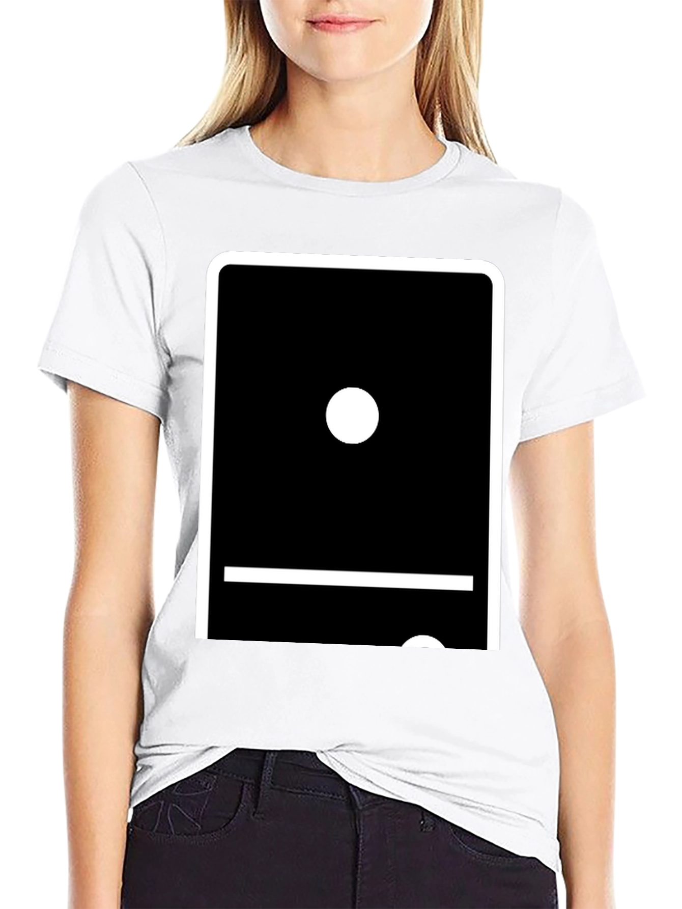 Domino Double Blank T-Shirt - Unique Graphic Tee