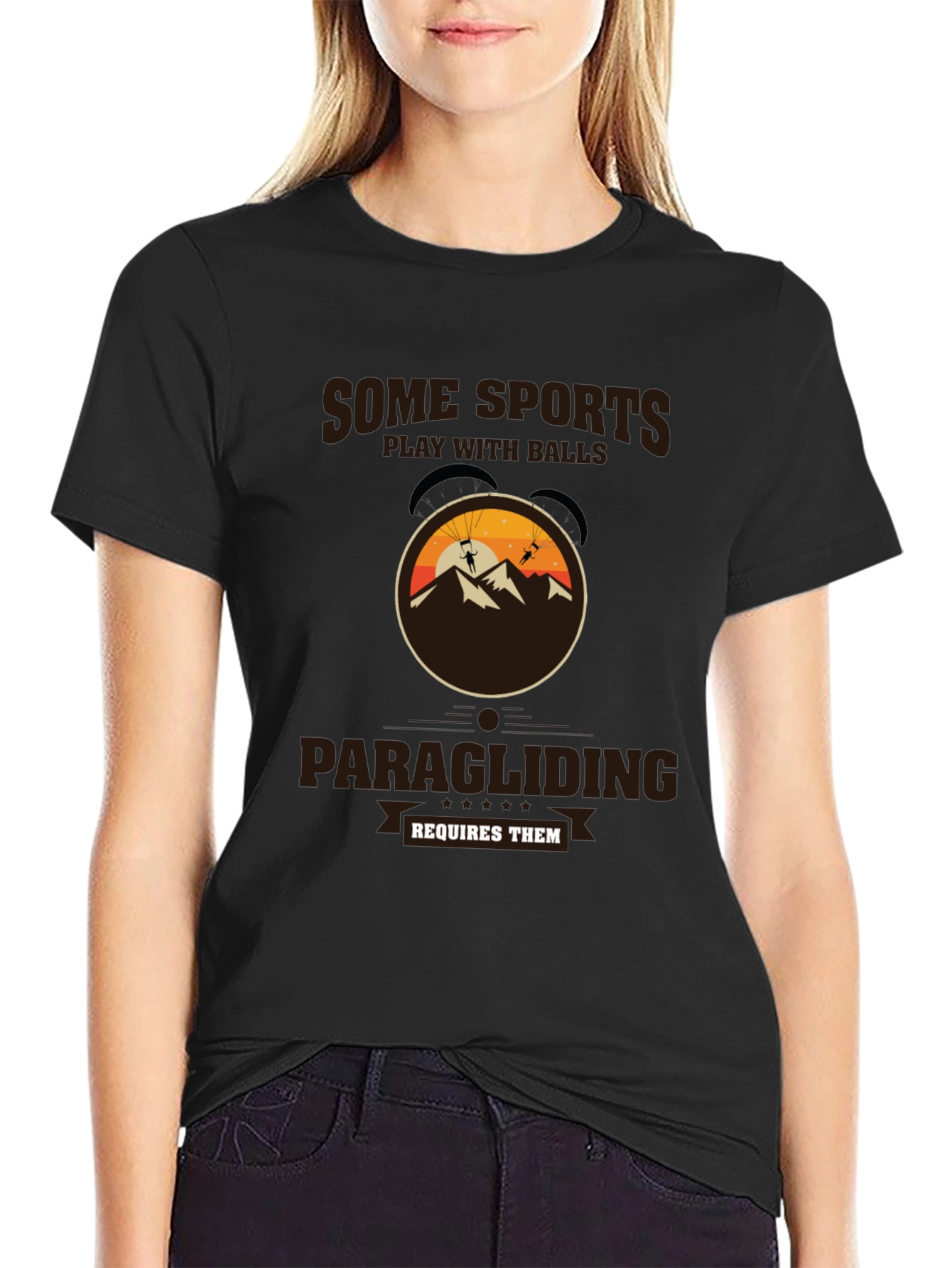 Paragliding T-Shirt: Some Sports Require Balls