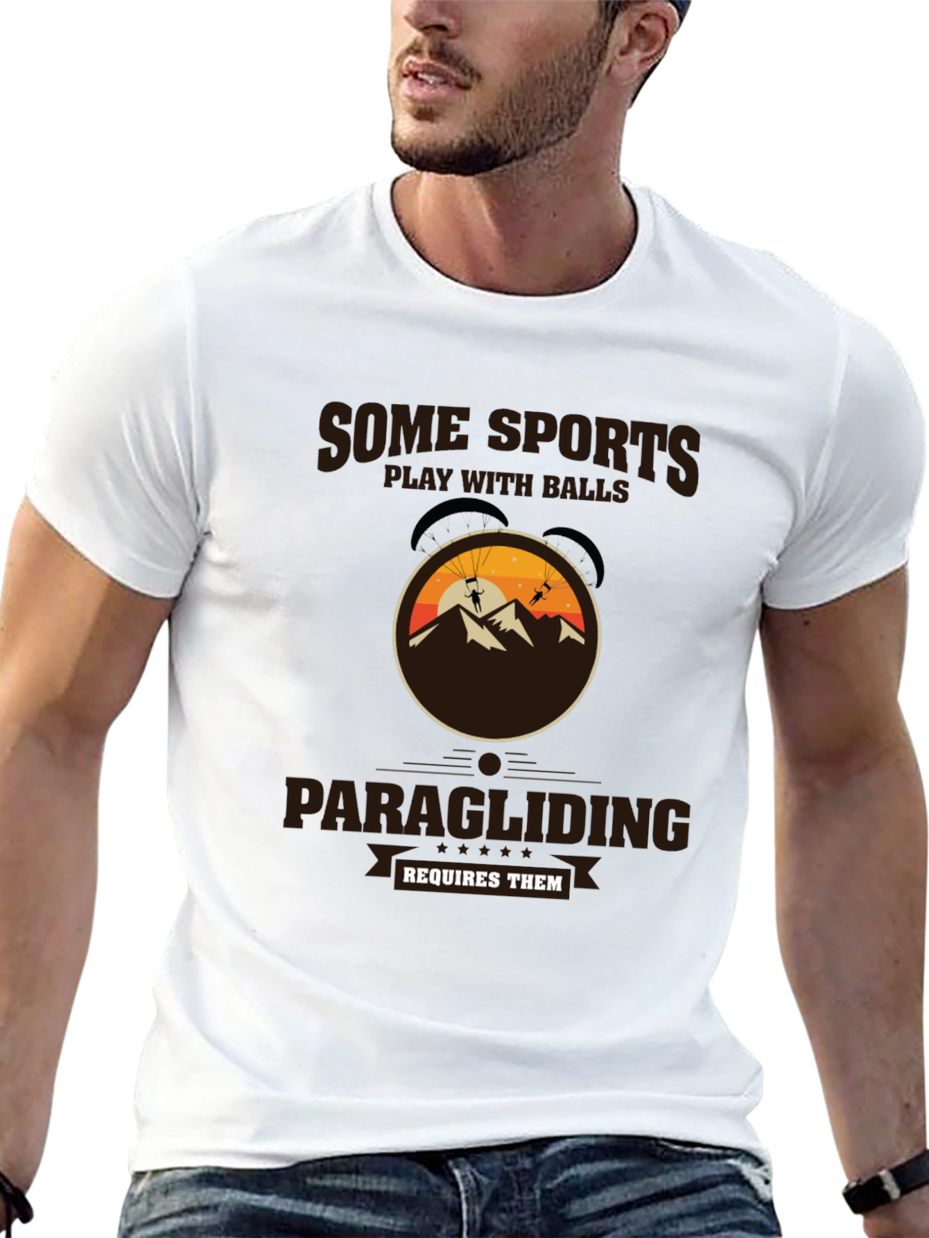 Paragliding T-Shirt: Some Sports Require Balls