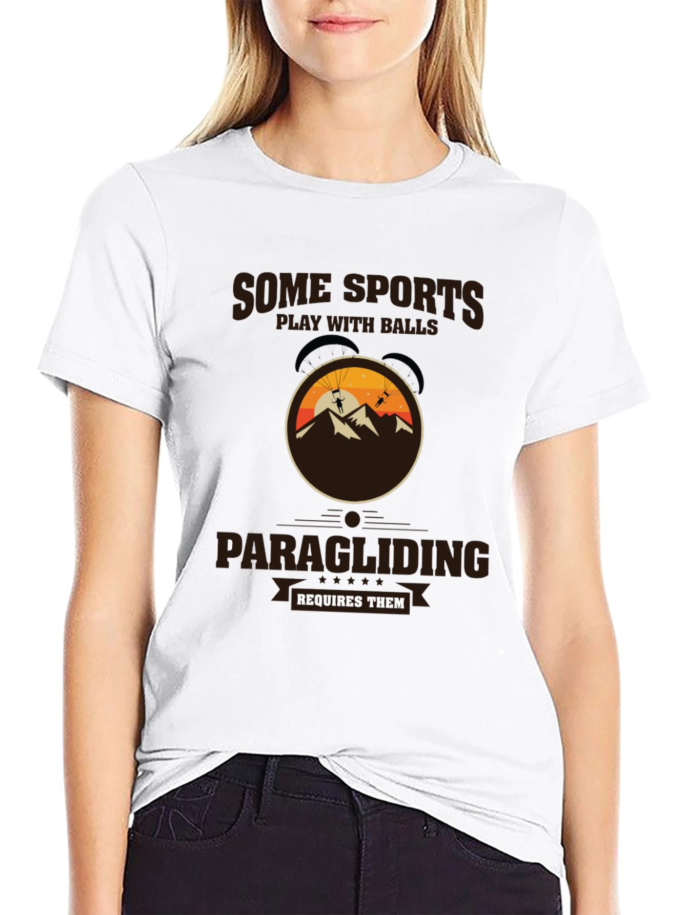 Paragliding T-Shirt: Some Sports Require Balls