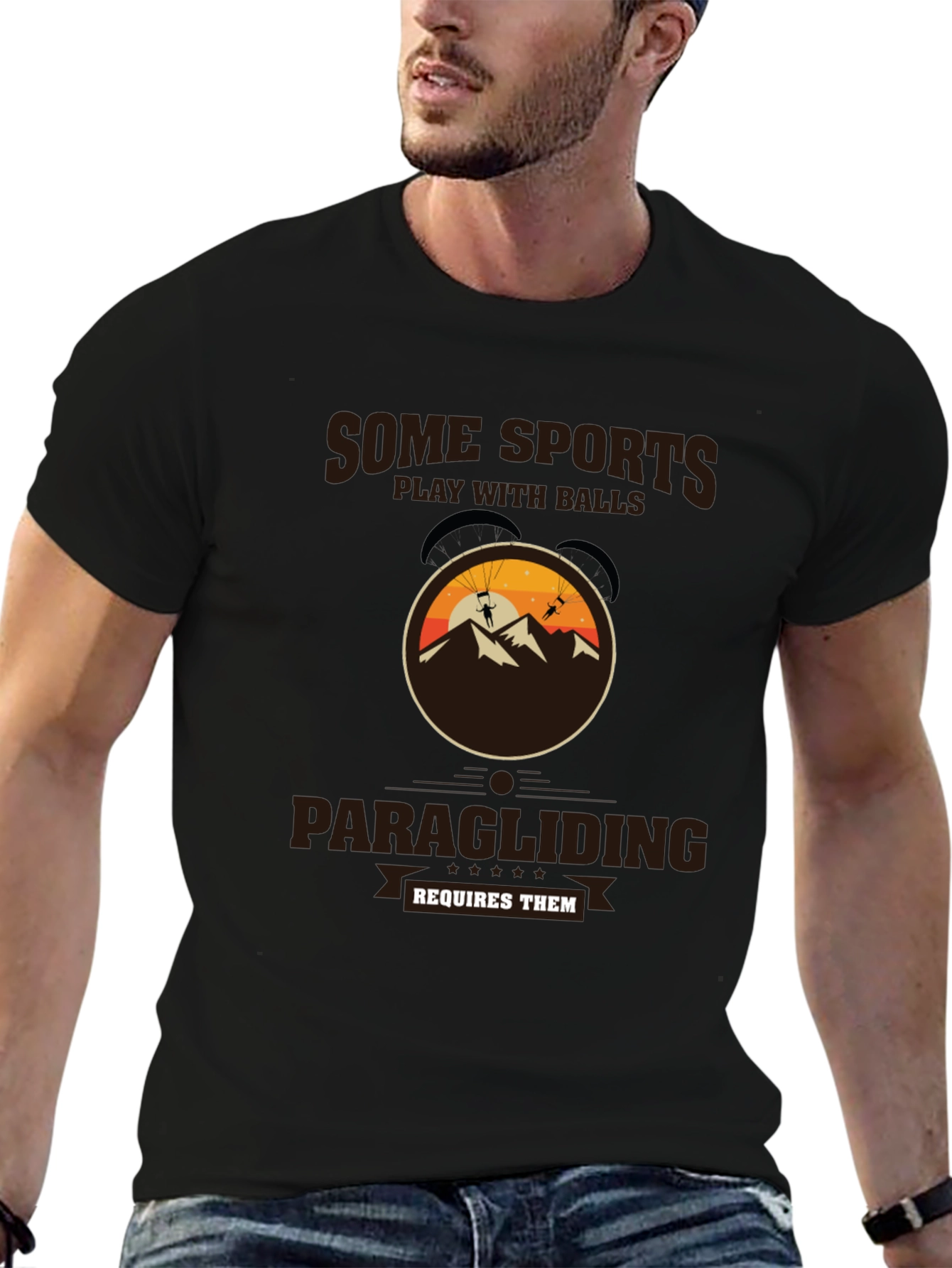 Paragliding T-Shirt: Some Sports Require Balls