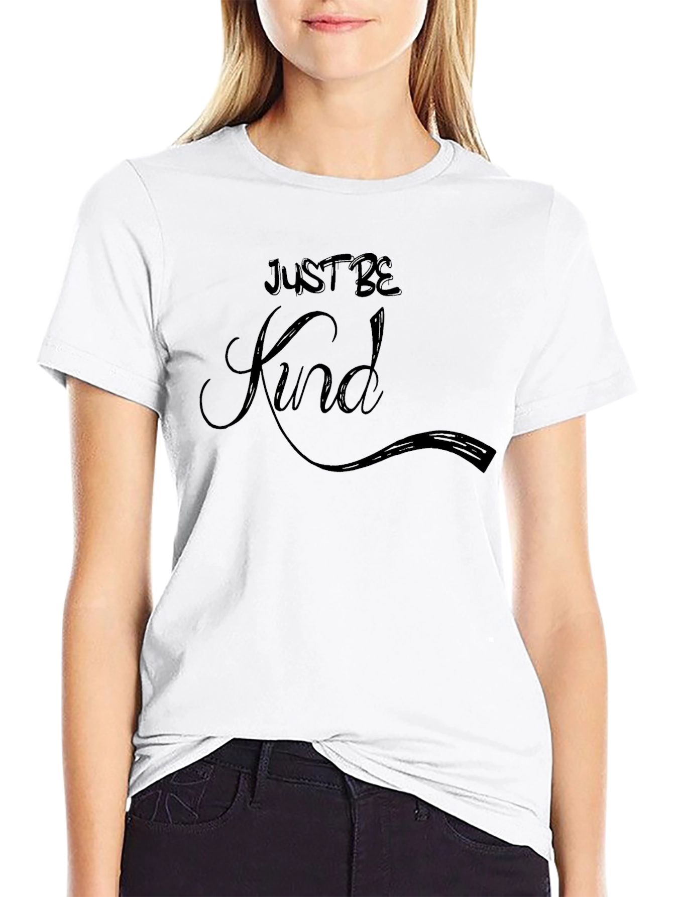 Just Be Kind Black T-Shirt - Inspirational Casual Tee