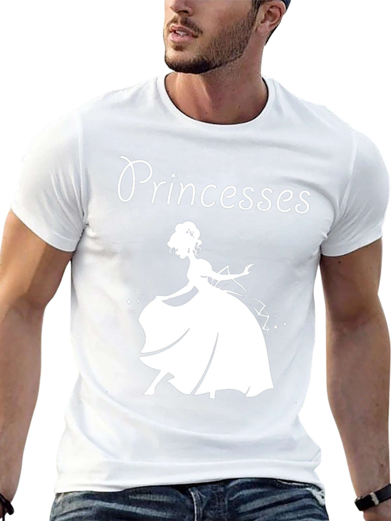 Princesses Graphic Tee - Black Cotton T-Shirt
