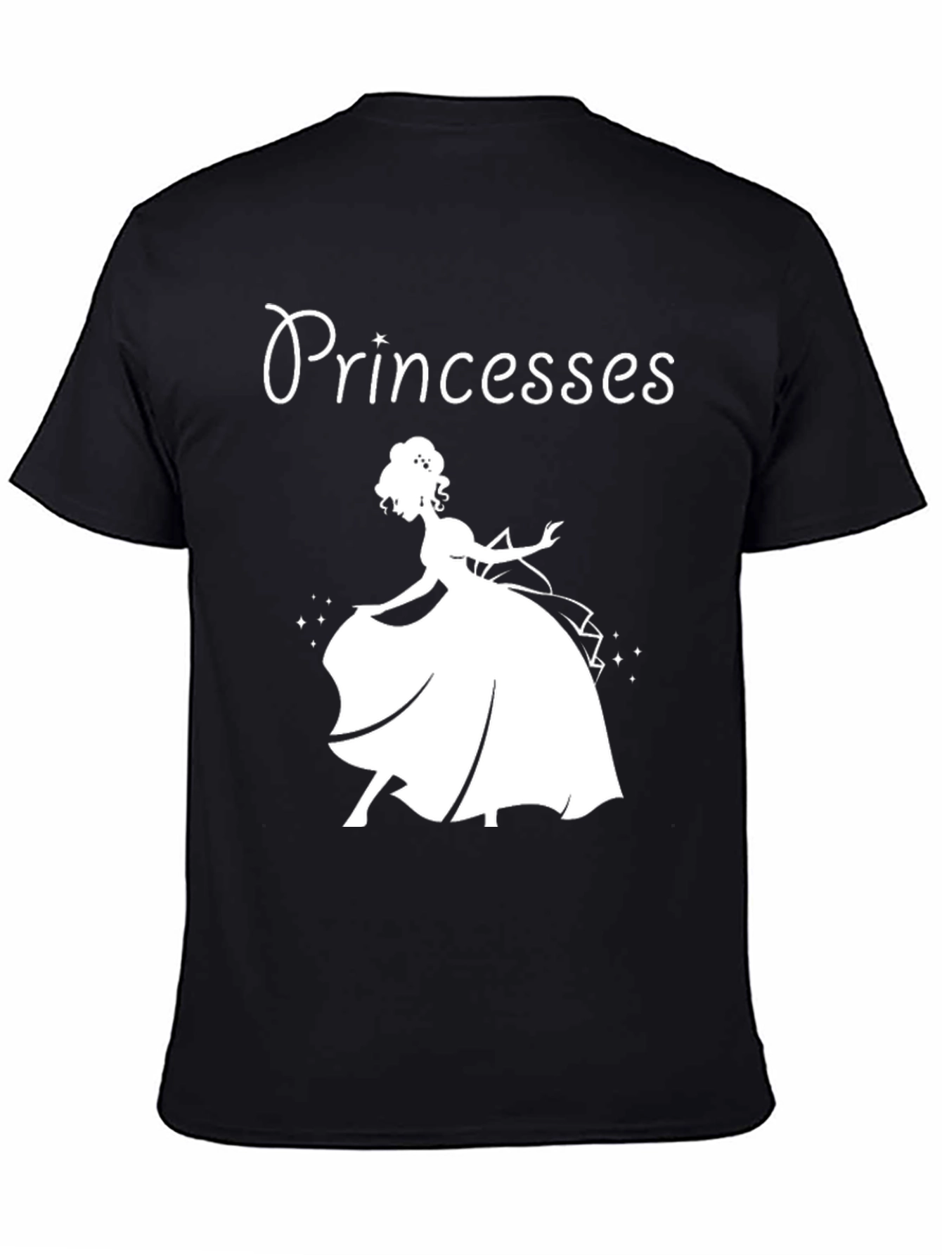Princesses Graphic Tee - Black Cotton T-Shirt