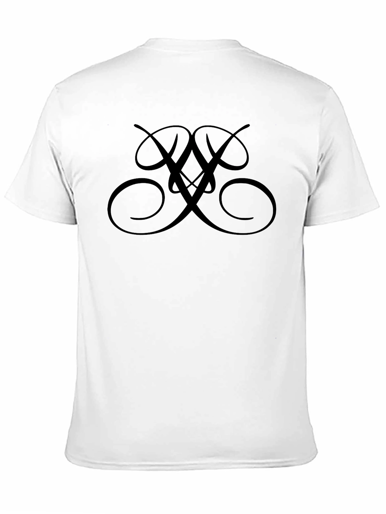 Elegant Black Swirl Graphic Tee - Casual Style