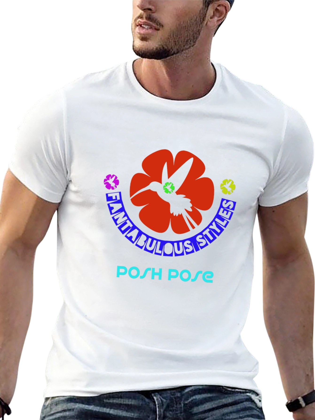 Fantabulous Styles Posh Pose Black T-Shirt