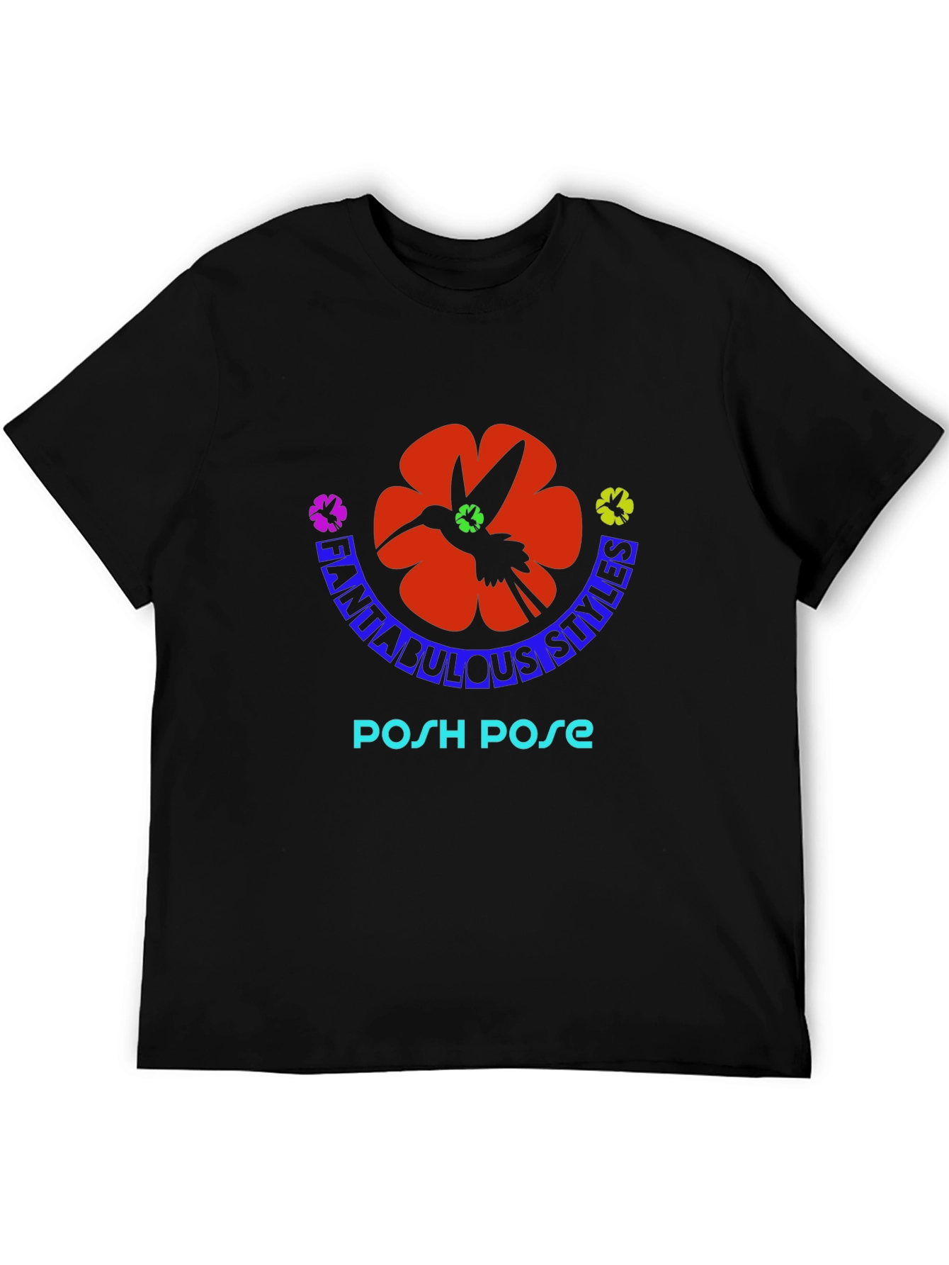 Fantabulous Styles Posh Pose Black T-Shirt
