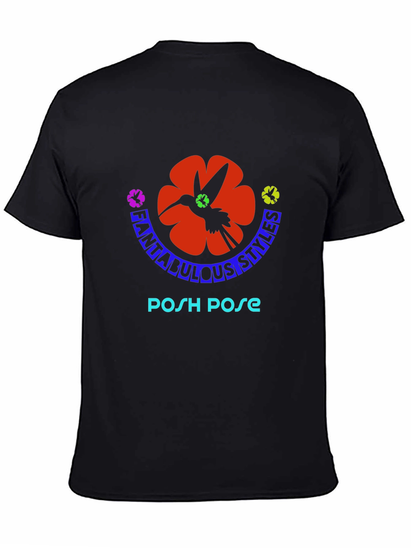 Fantabulous Styles Posh Pose Black T-Shirt
