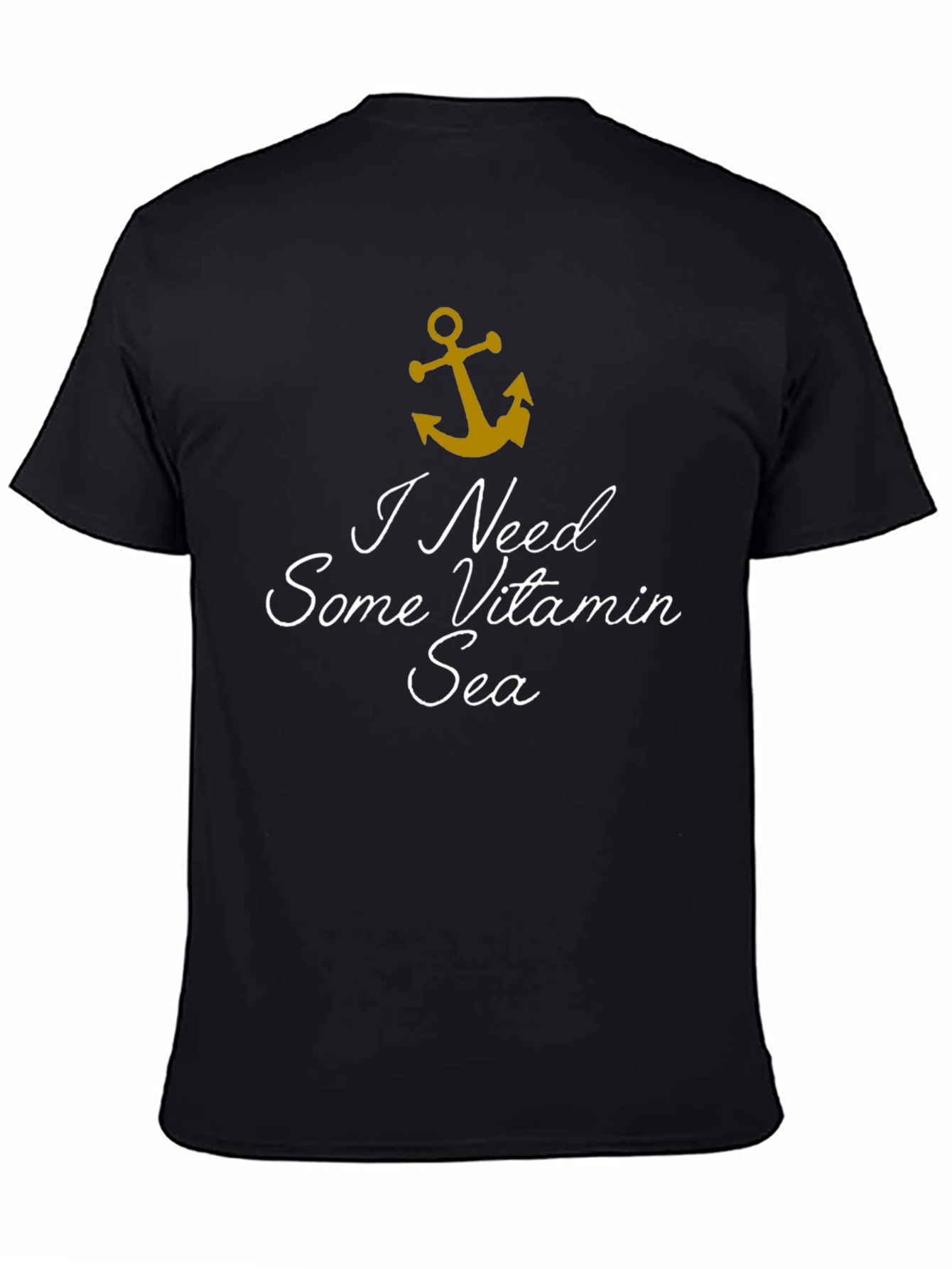 Vitamin Sea Black Cotton T-Shirt