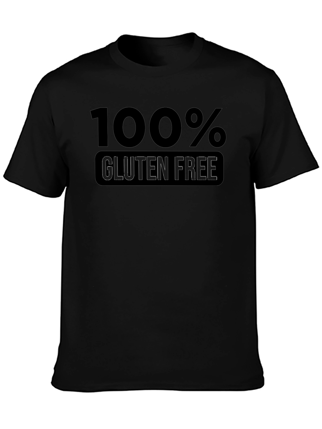 100% Gluten Free Graphic T-Shirt - Black