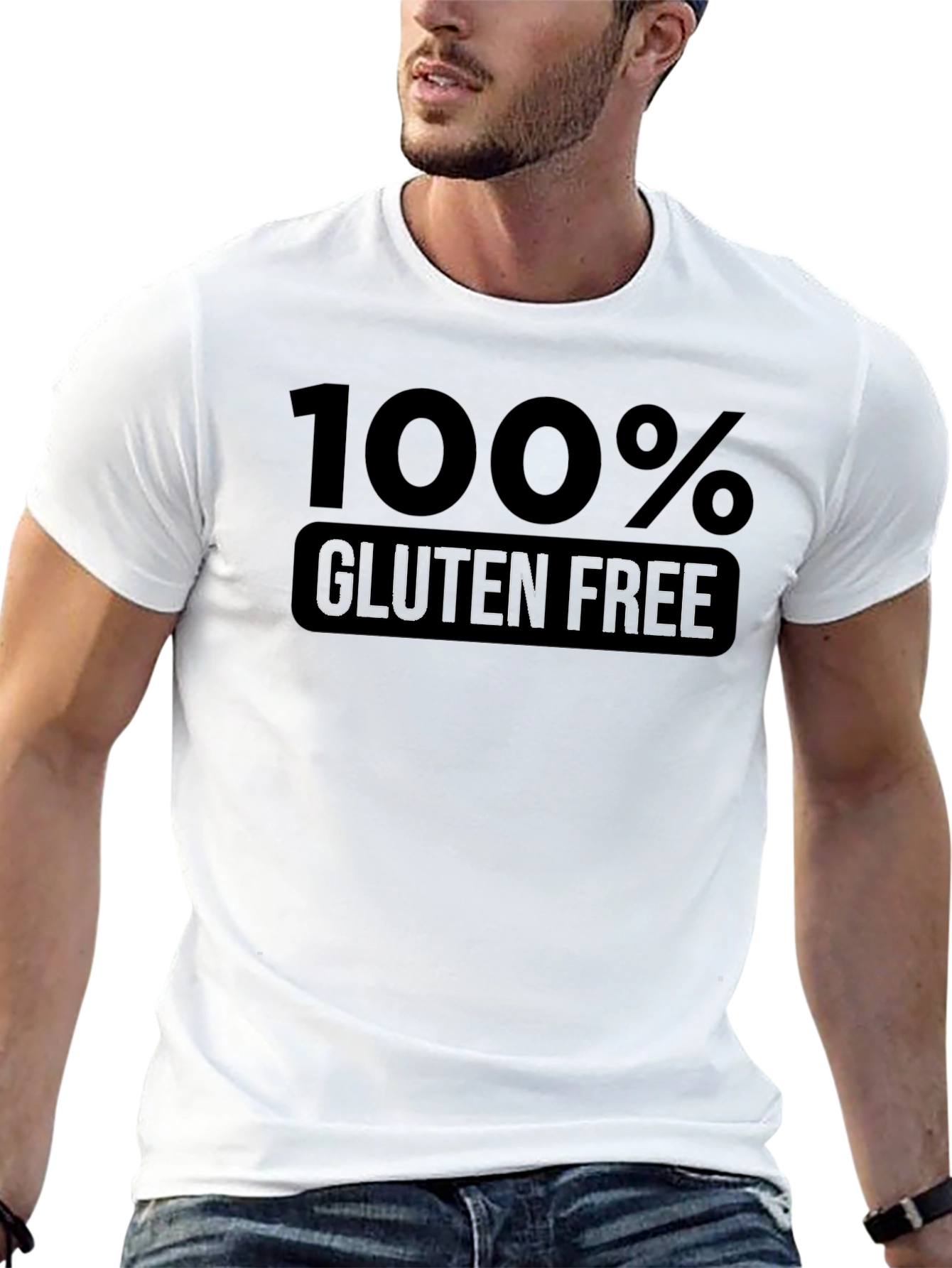 100% Gluten Free Graphic T-Shirt - Black
