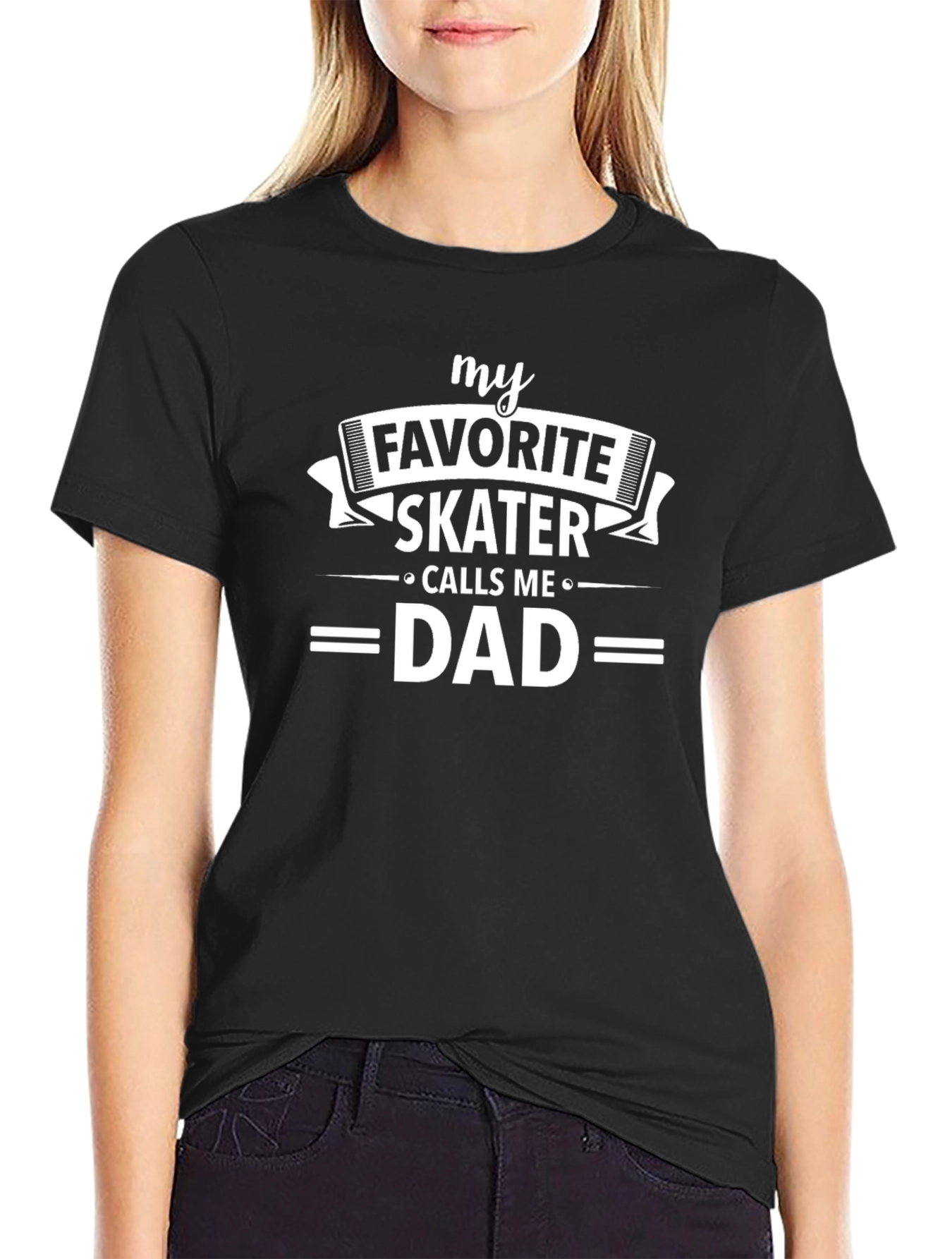 Favorite Skater Dad T-Shirt - Black
