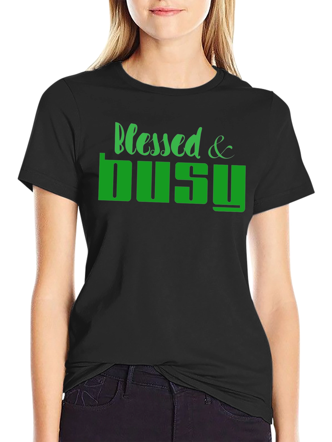 Blessed & Busy Graphic T-Shirt - Stylish Casual Wear