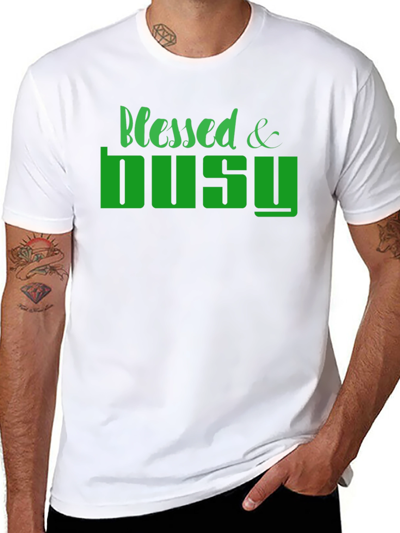 Blessed & Busy Graphic T-Shirt - Stylish Casual Wear