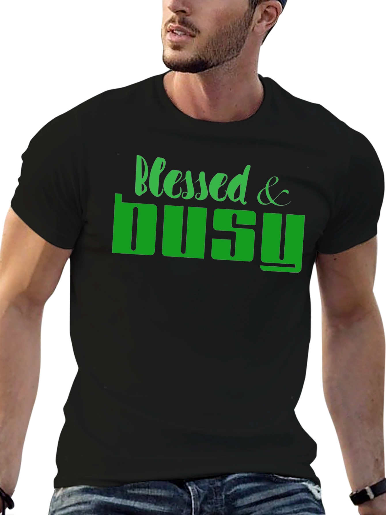 Blessed & Busy Graphic T-Shirt - Stylish Casual Wear