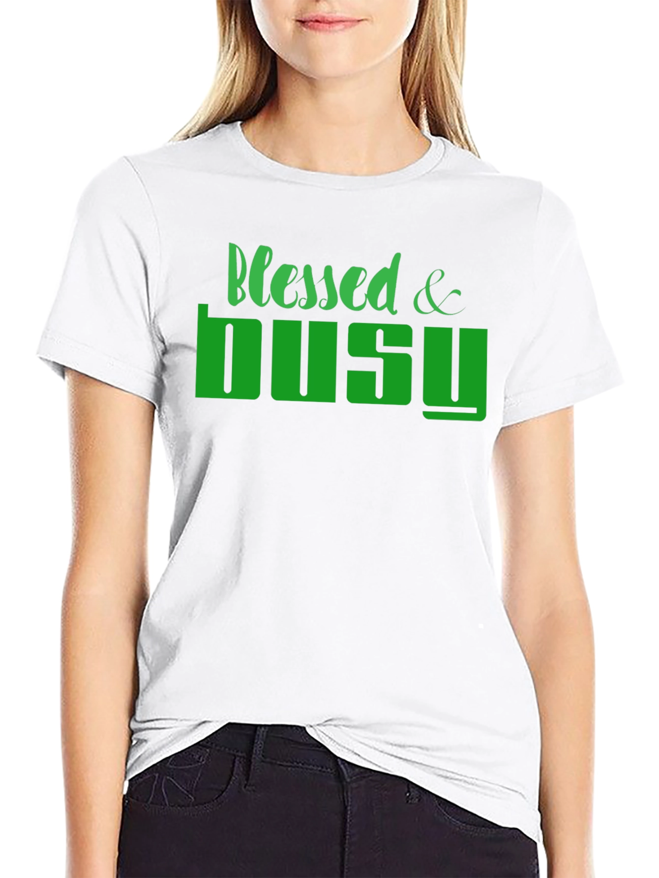 Blessed & Busy Graphic T-Shirt - Stylish Casual Wear