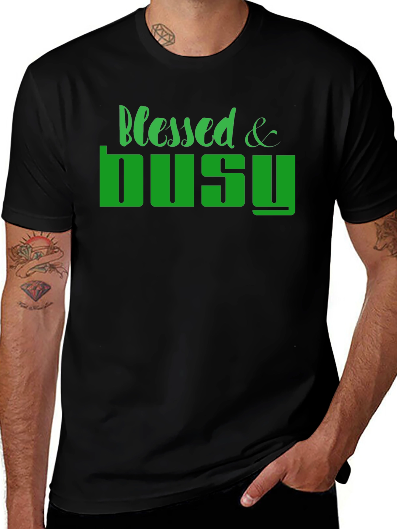 Blessed & Busy Graphic T-Shirt - Stylish Casual Wear