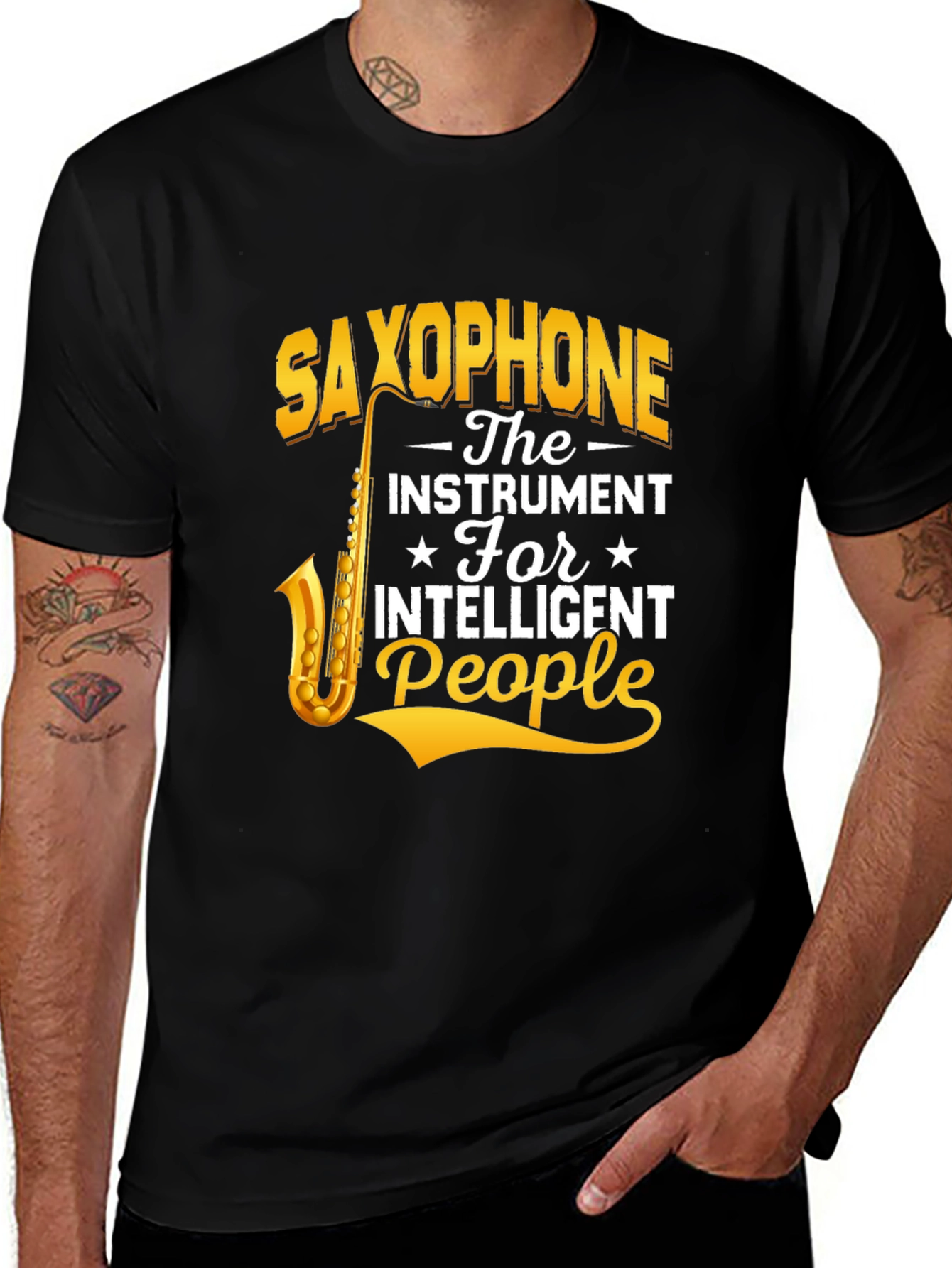 Saxophone Instrument Intelligent People T-Shirt