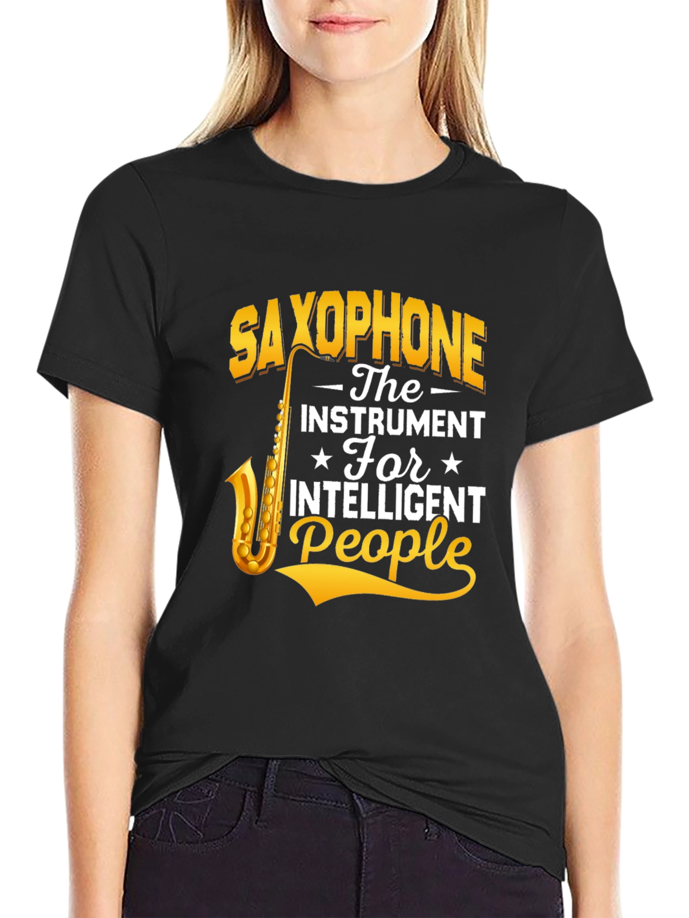 Saxophone Instrument Intelligent People T-Shirt