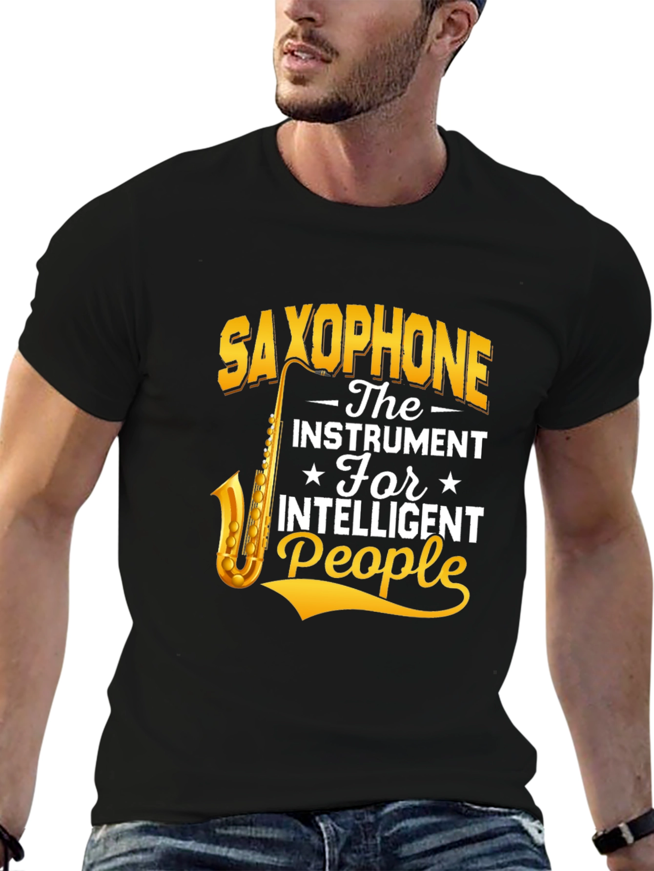 Saxophone Instrument Intelligent People T-Shirt