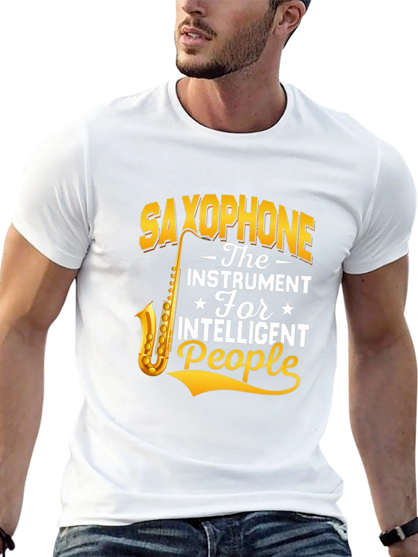 Saxophone Instrument Intelligent People T-Shirt