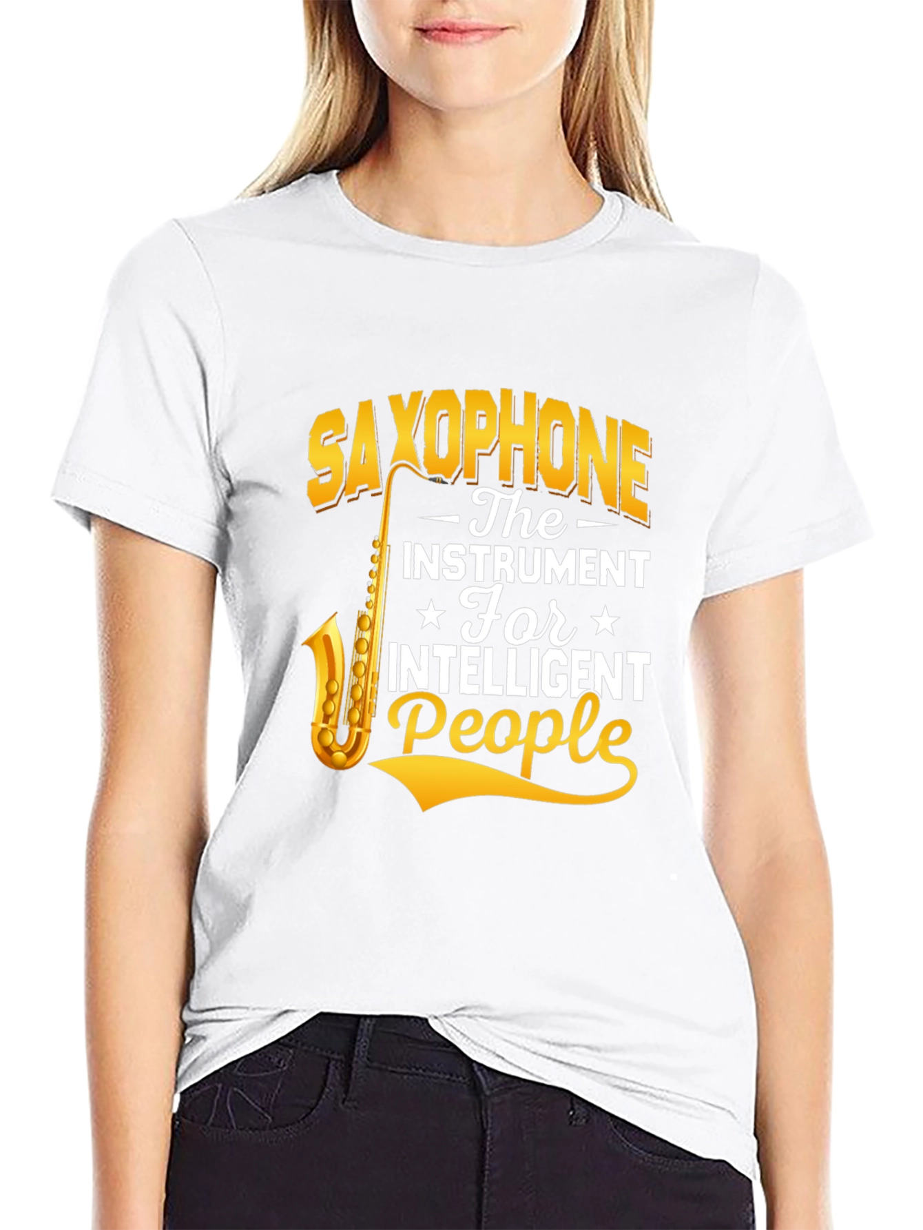 Saxophone Instrument Intelligent People T-Shirt