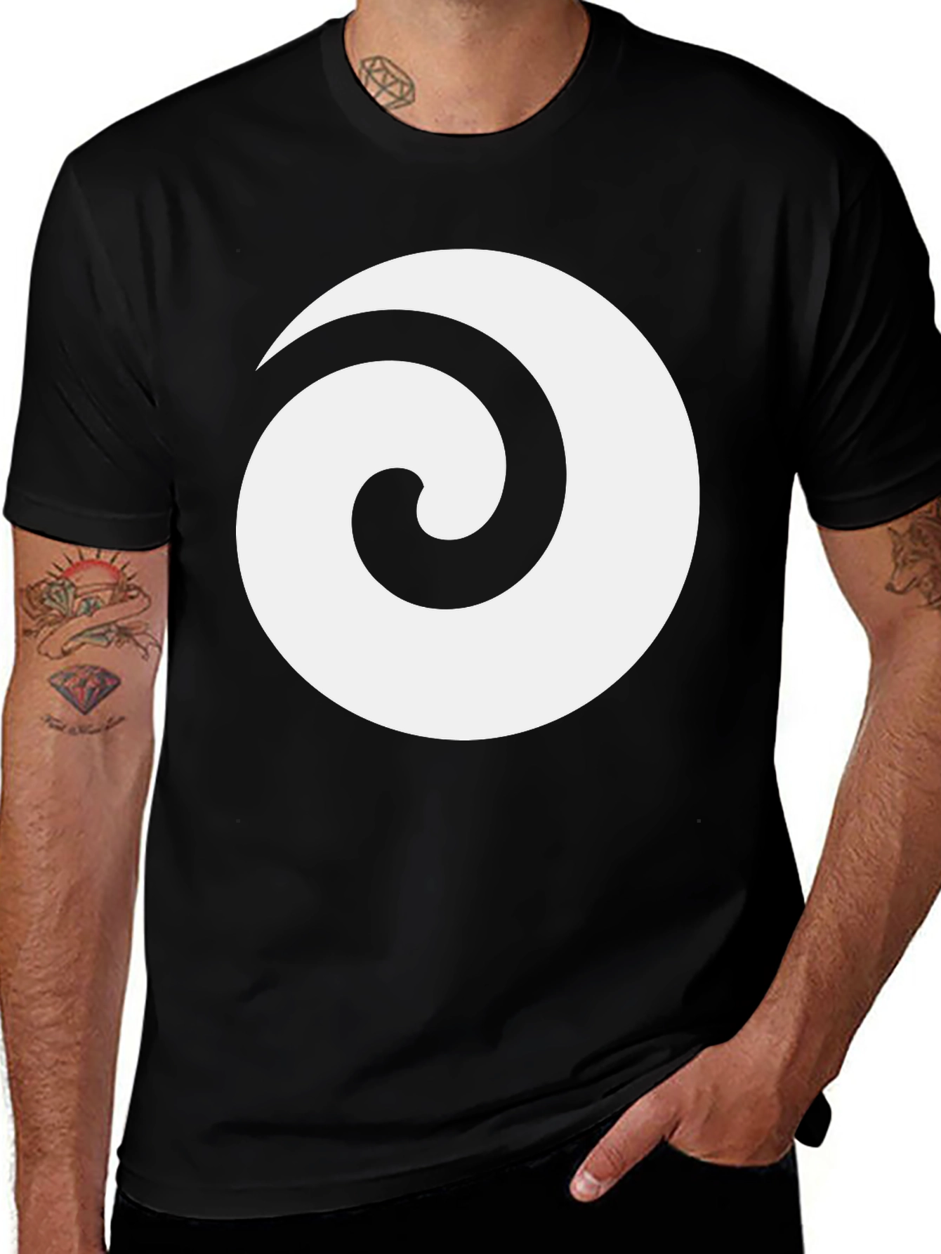 Spiral Graphic Tee - Modern Design