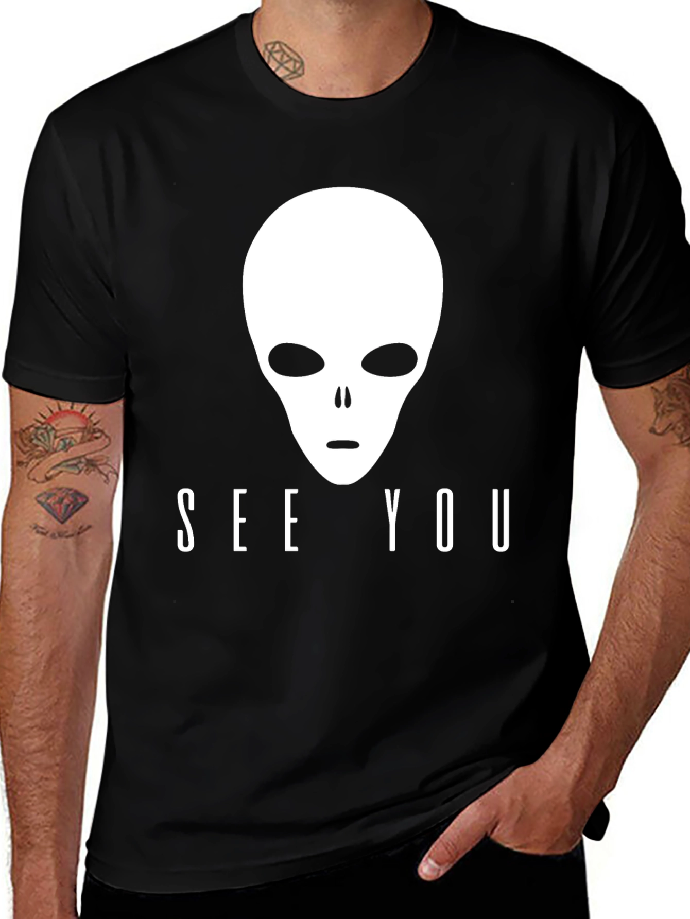 Alien See You Black T-Shirt