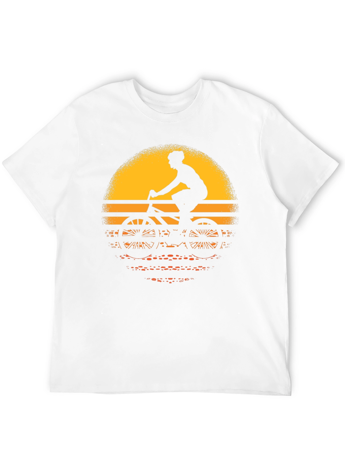 Cyclist Sunset Graphic Tee - Black