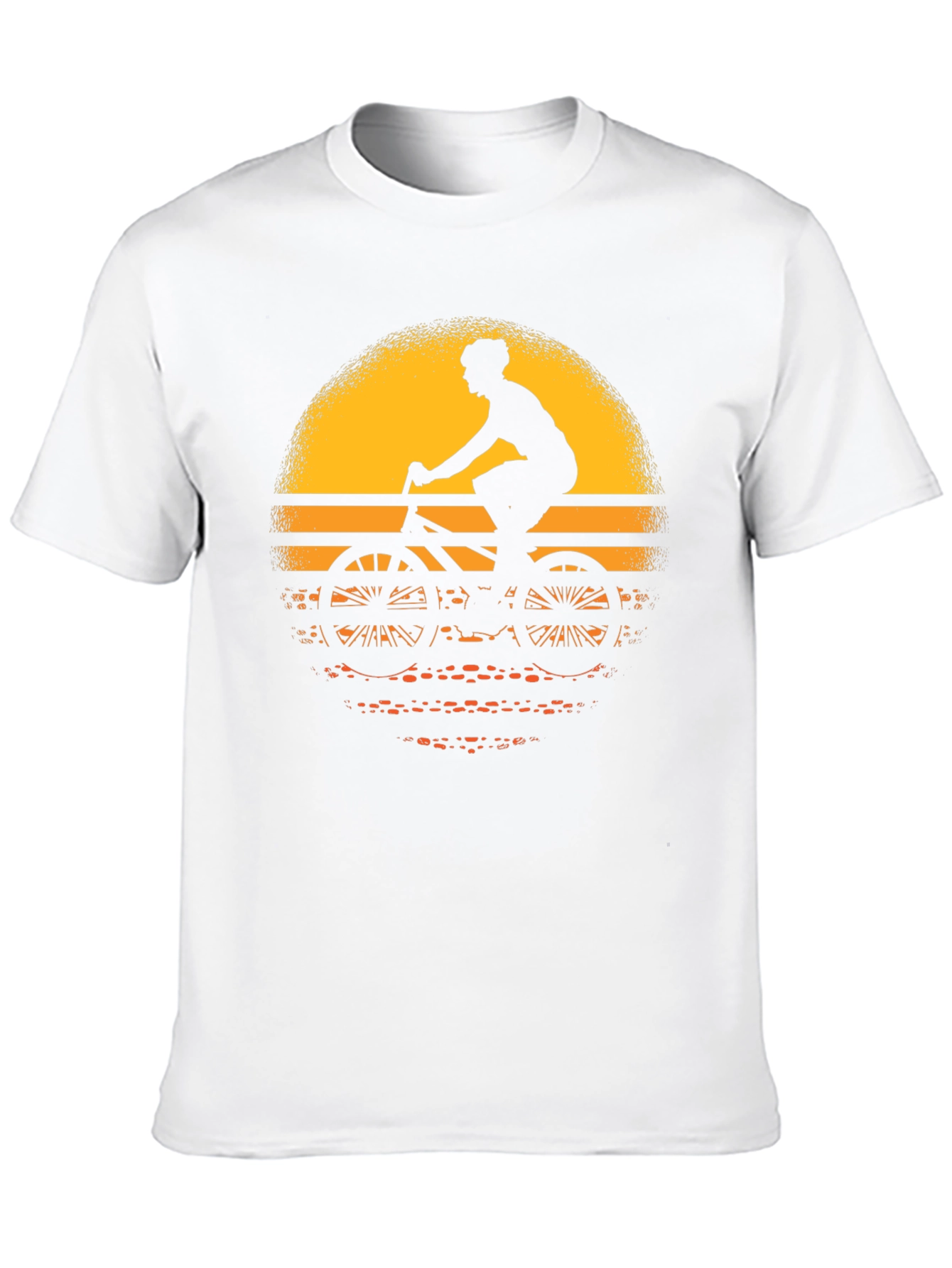 Cyclist Sunset Graphic Tee - Black