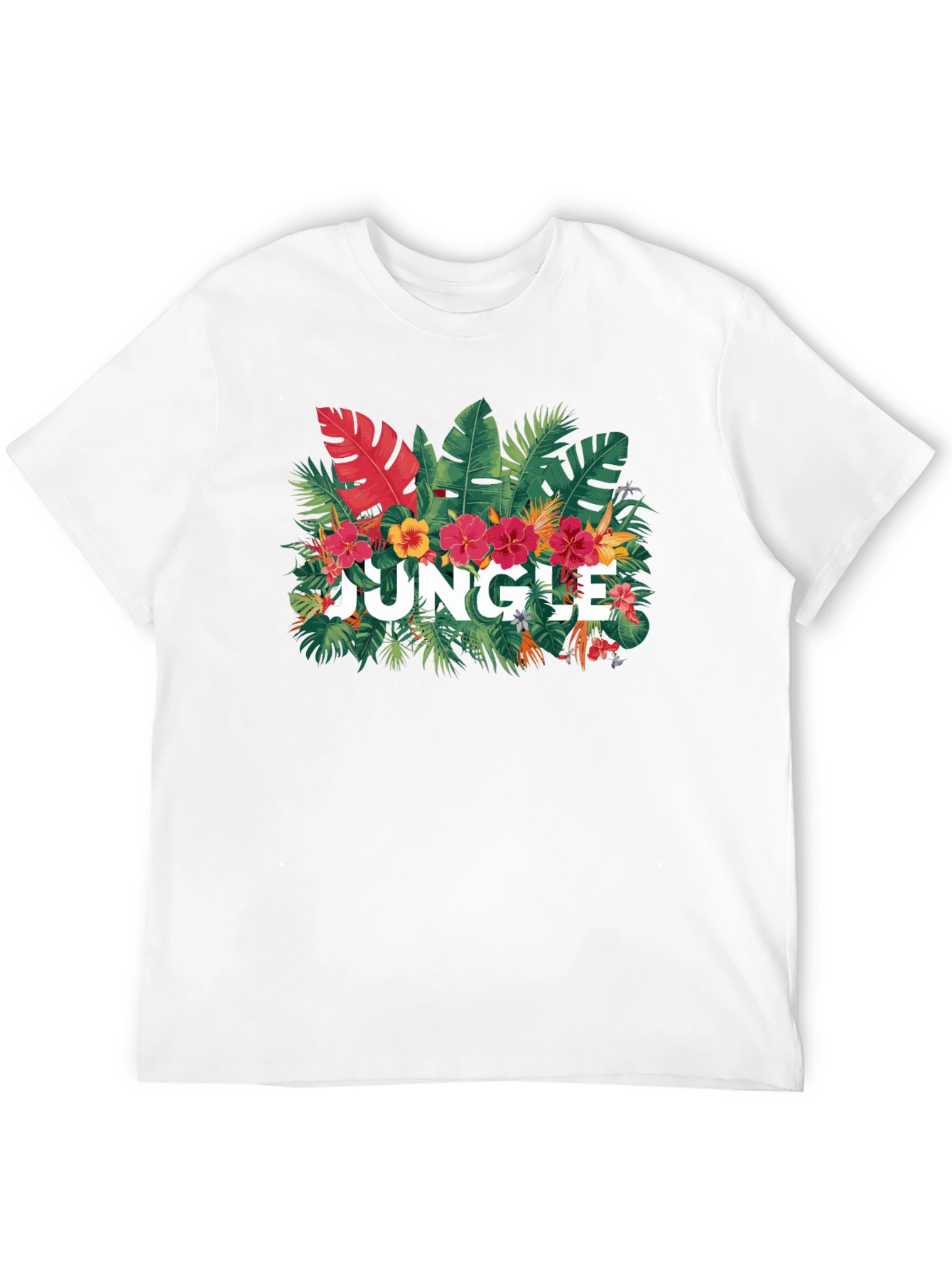 Jungle Graphic Print Black T-Shirt