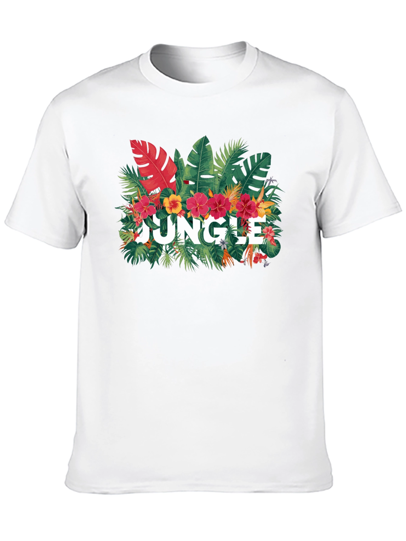 Jungle Graphic Print Black T-Shirt
