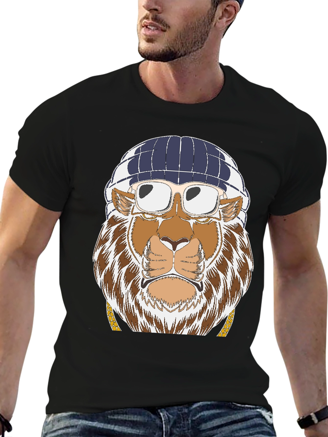 Cool Lion Graphic T-Shirt - Streetwear Style