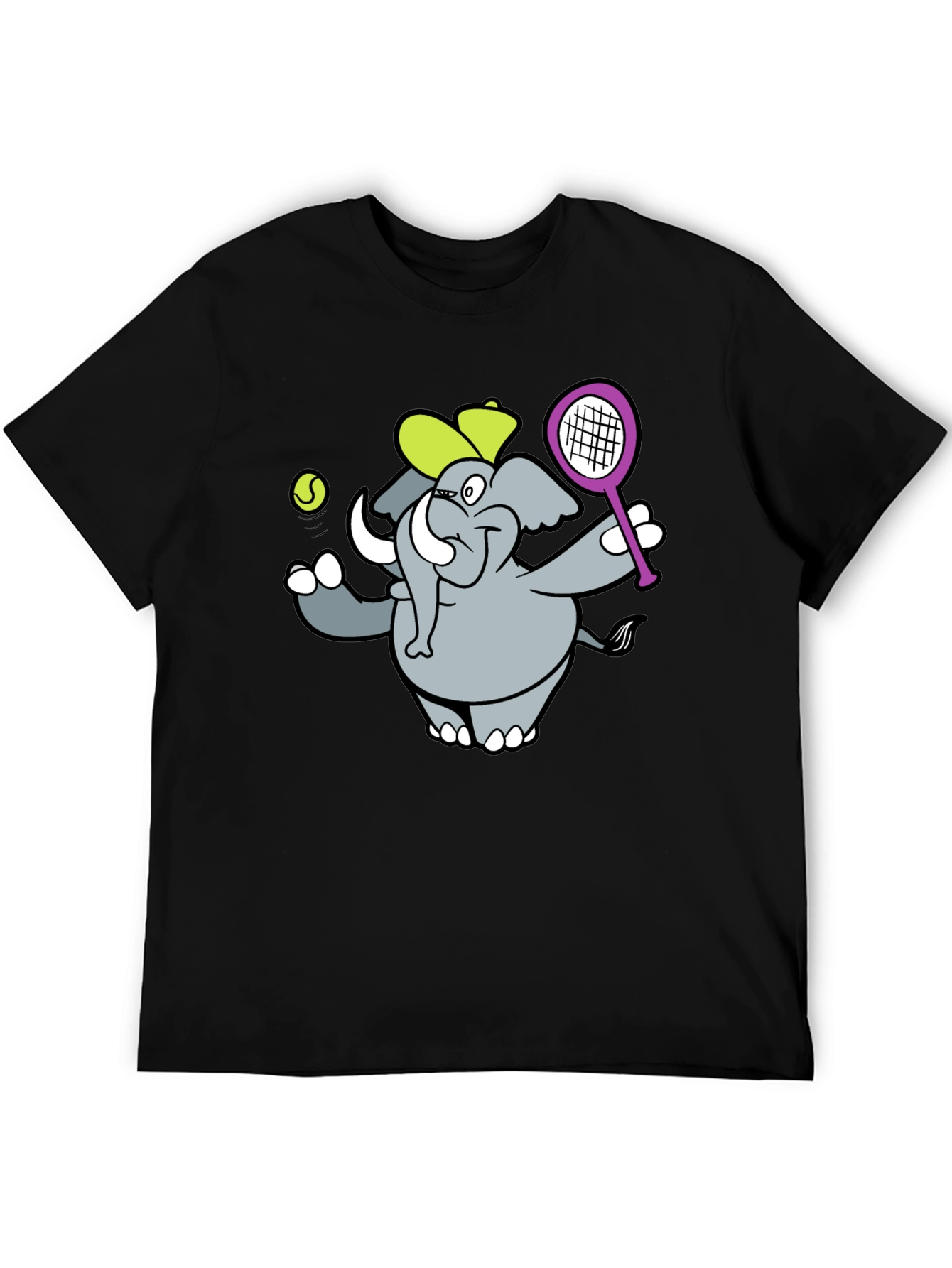 Elephant Tennis Player Graphic Tee