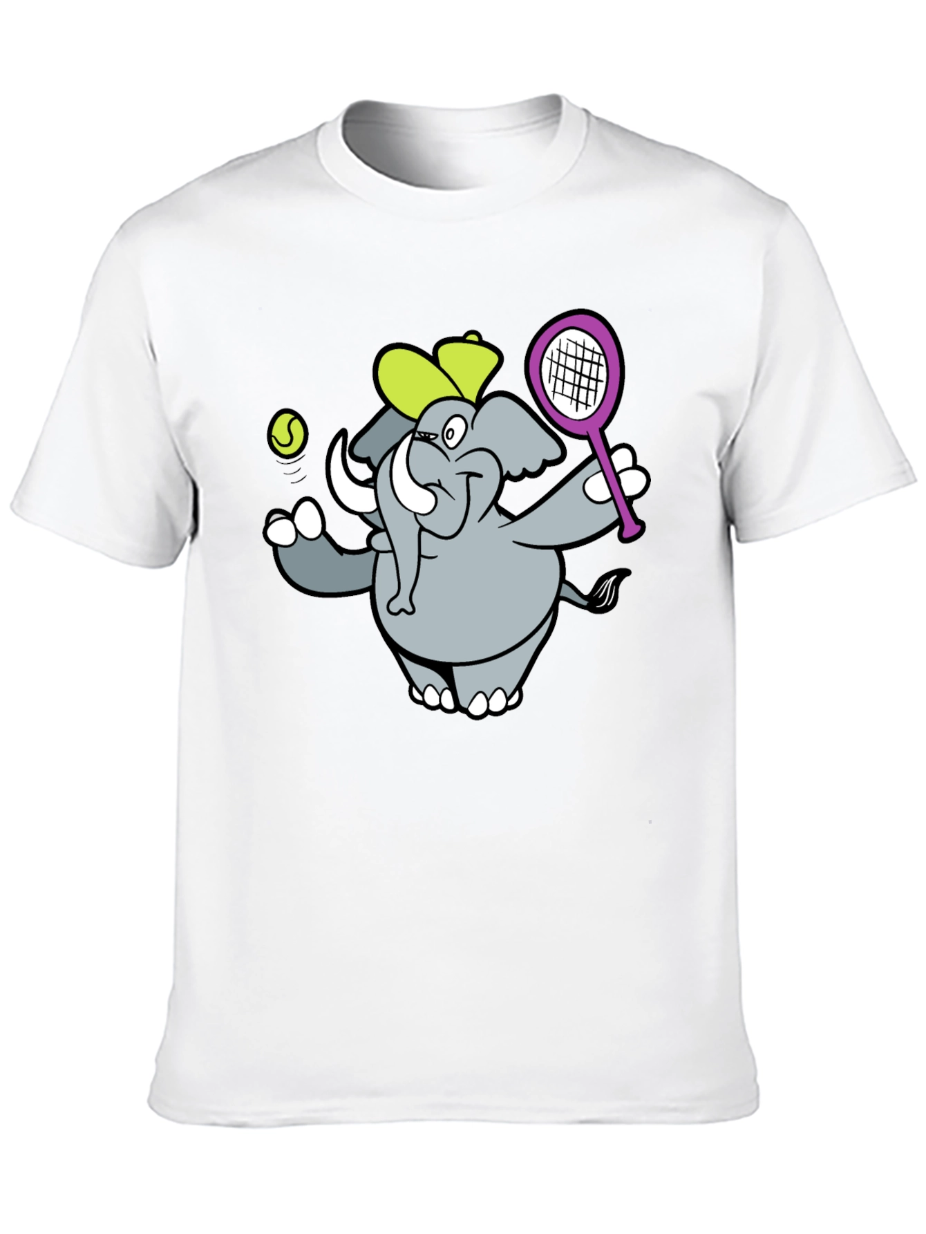 Elephant Tennis Player Graphic Tee
