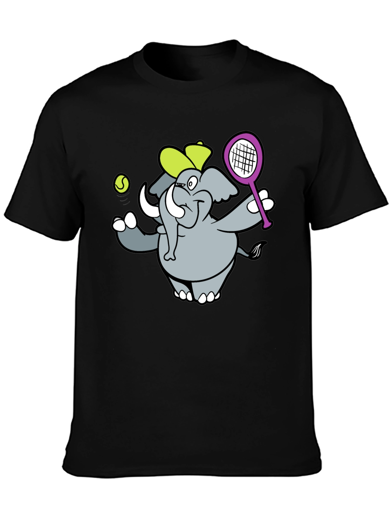Elephant Tennis Player Graphic Tee