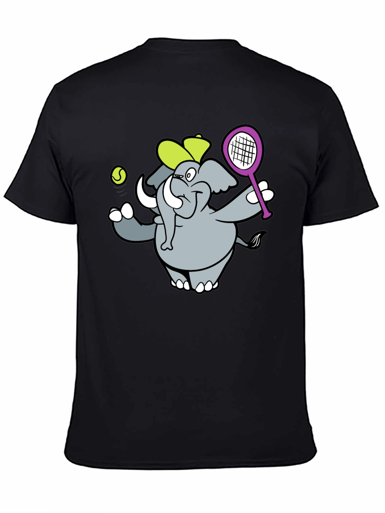 Elephant Tennis Player Graphic Tee