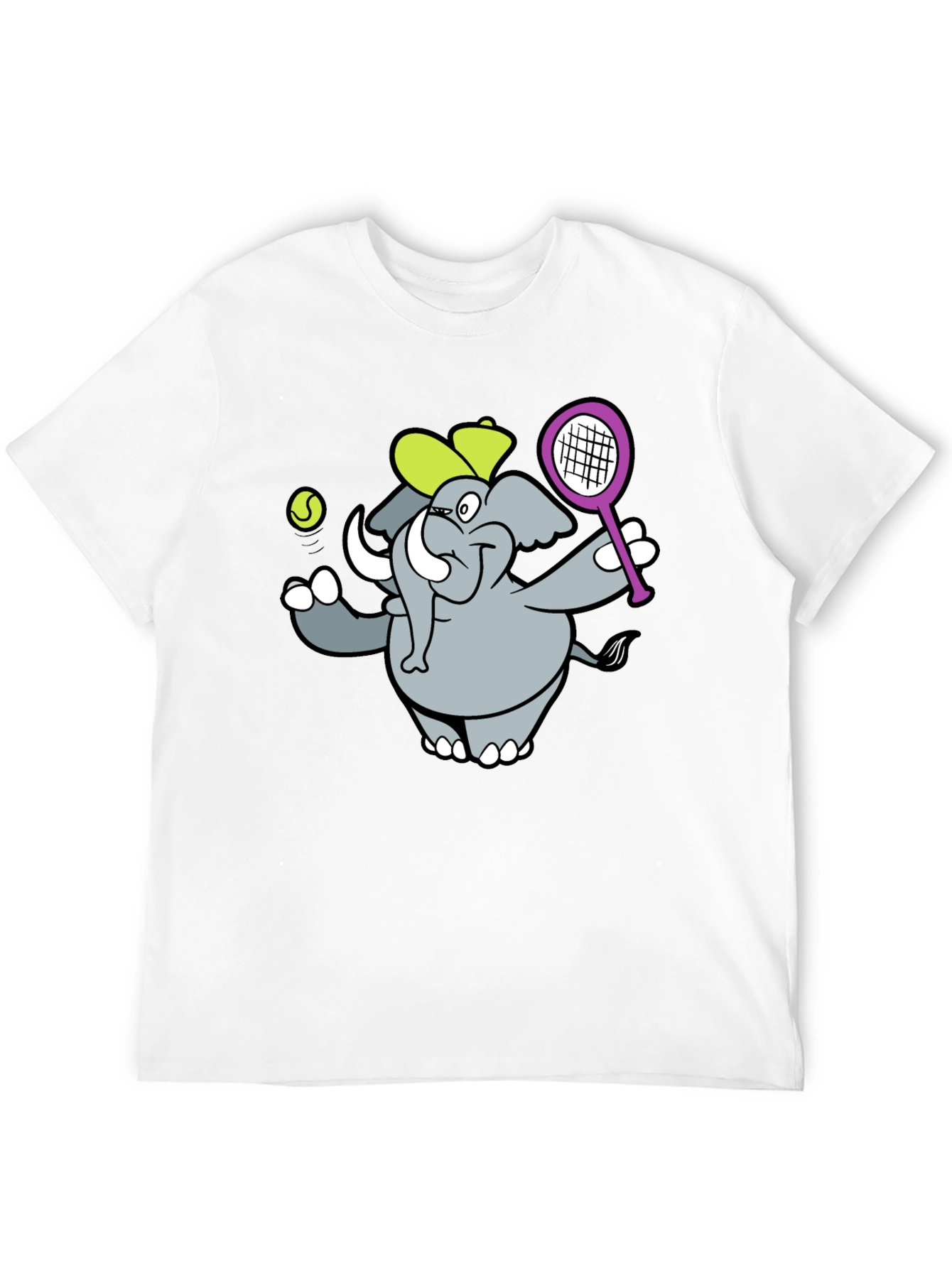 Elephant Tennis Player Graphic Tee