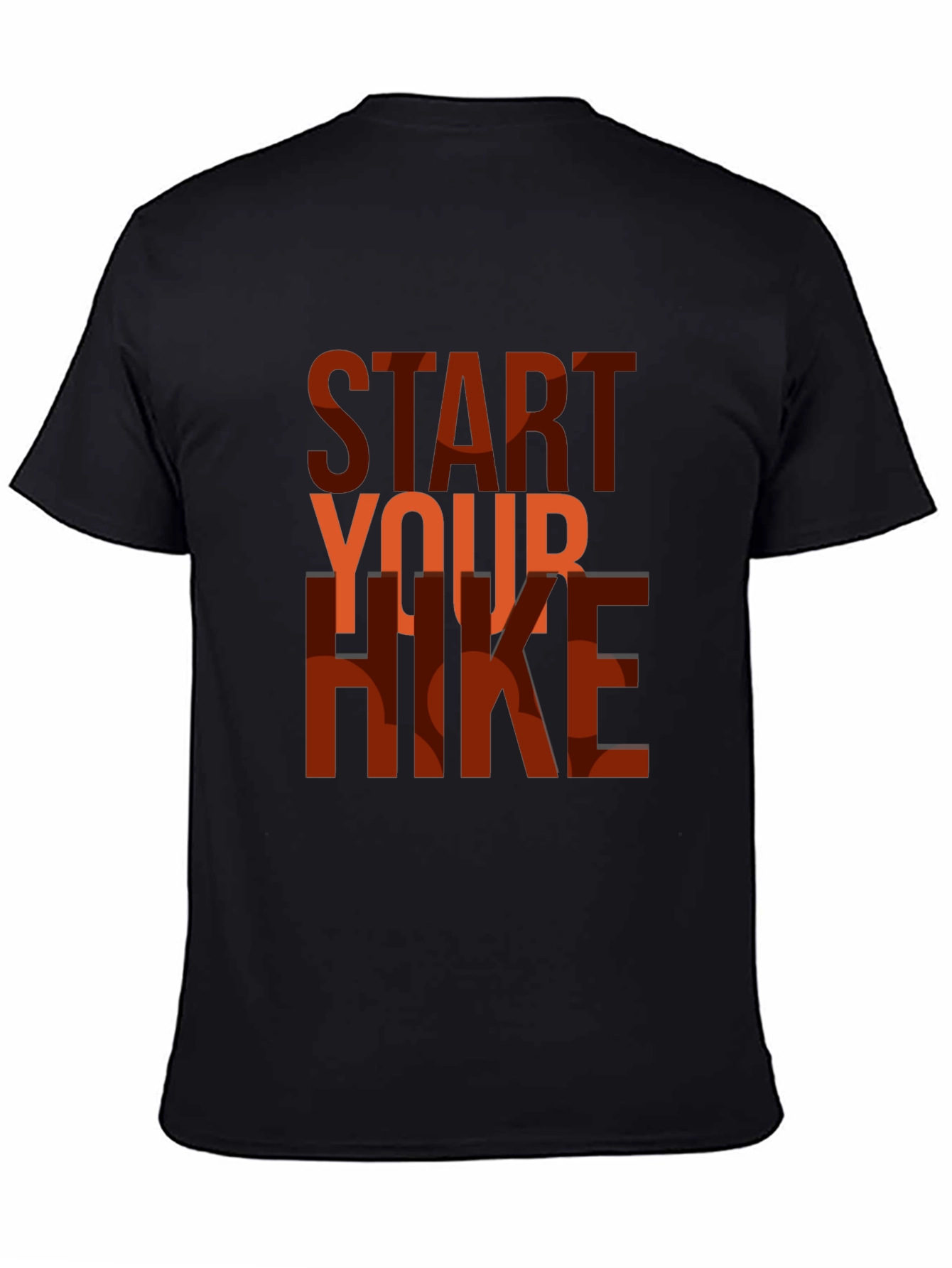 Start Your Hike Graphic Tee - Black Casual T-Shirt