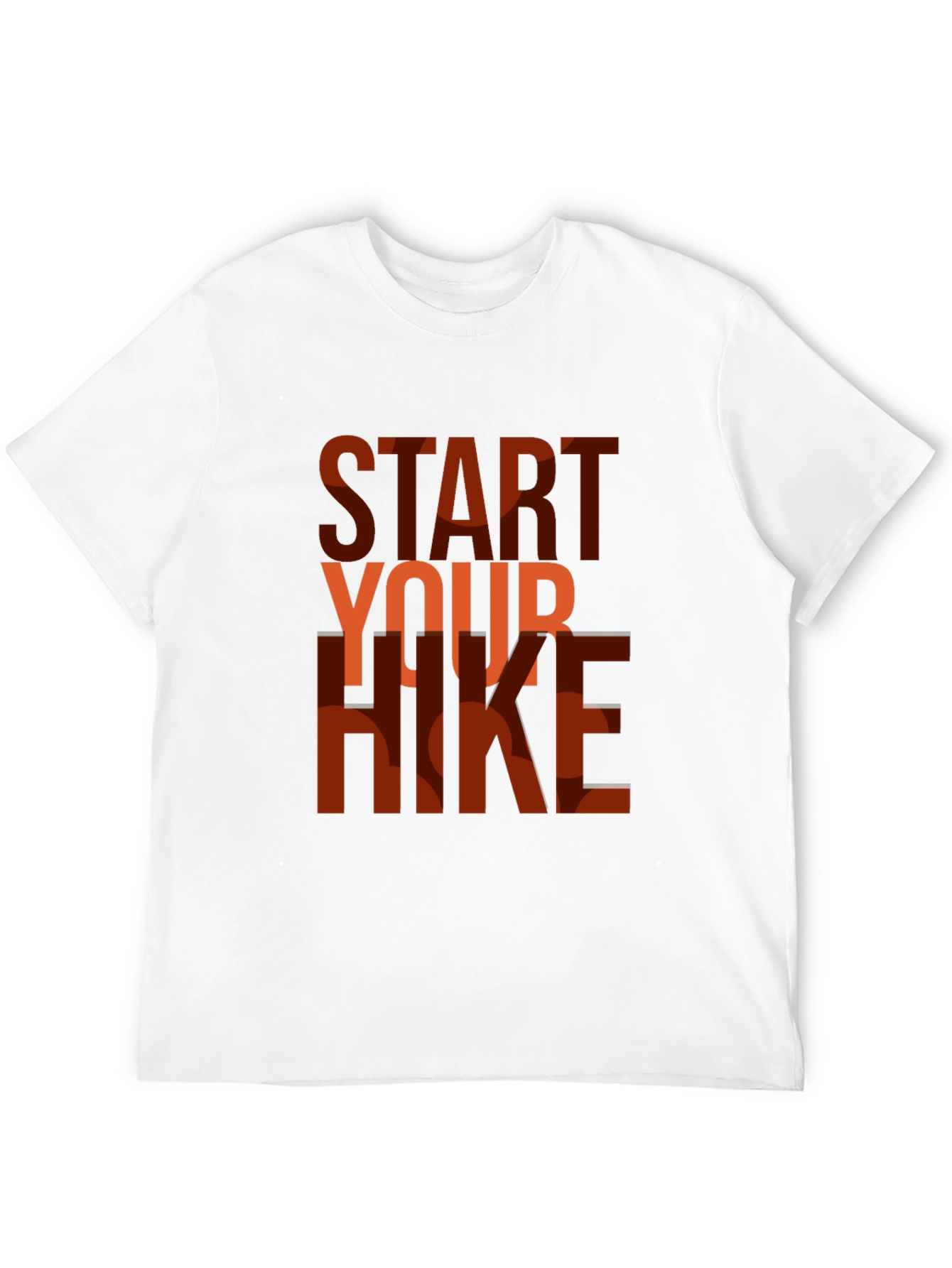 Start Your Hike Graphic Tee - Black Casual T-Shirt