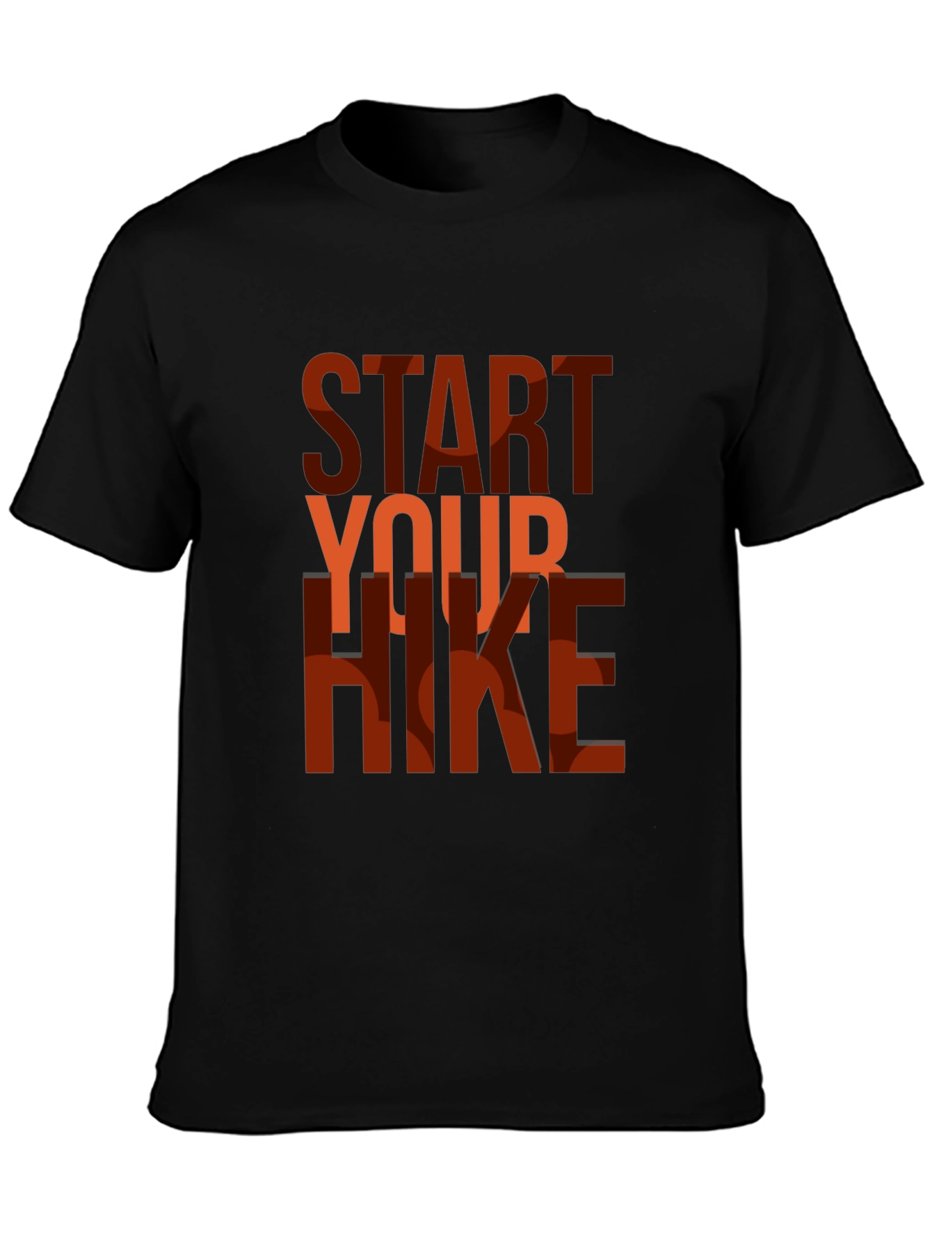 Start Your Hike Graphic Tee - Black Casual T-Shirt